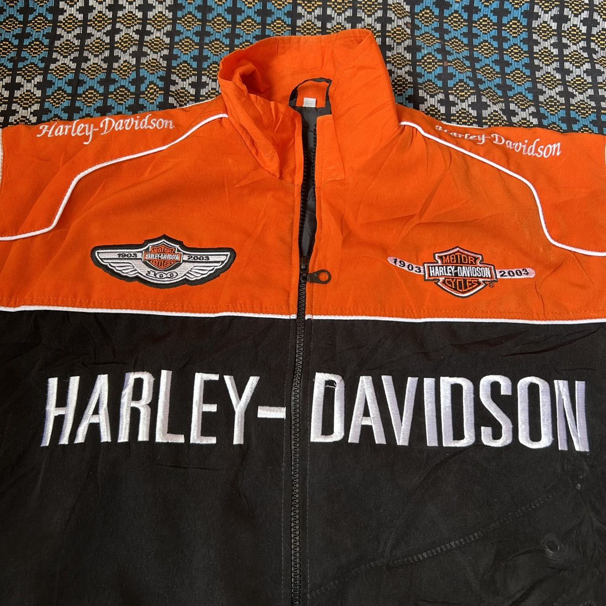 Harley Davidson Vintage 2003 100th Anniv. Harley Davidson Bomber Jacket Size US M / EU 48-50 / 2 - 3 Thumbnail