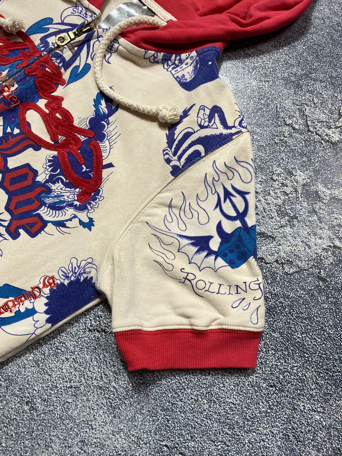 Christian Audigier × Ed Hardy Vintage ED HARDY by Christian Audigier shirt hoodie Size L / US 10 / IT 46 - 5 Thumbnail