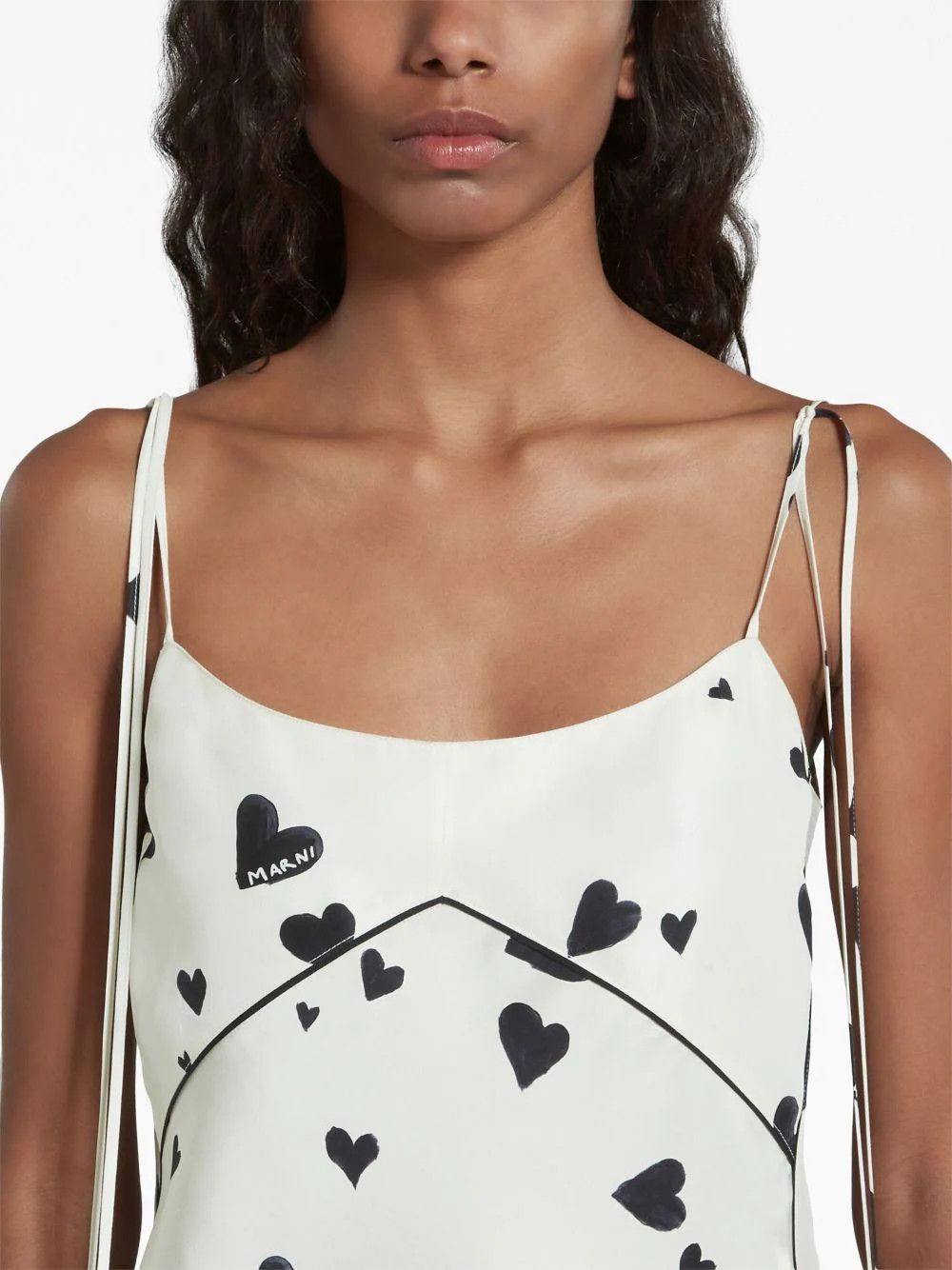 Marni o1w1db10824 Camisole Tops in White Size M / US 6-8 / IT 42-44 - 4 Thumbnail