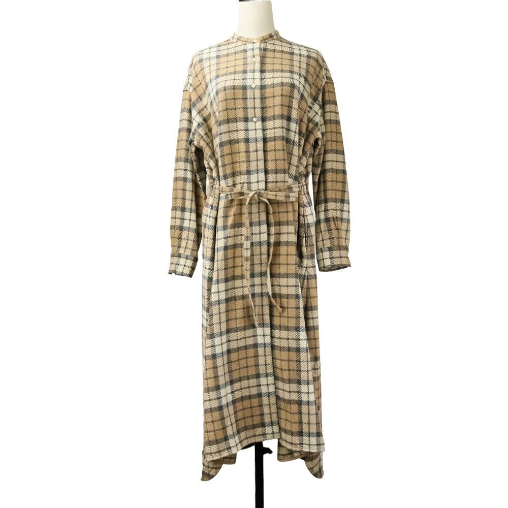 Other Other Drawer Alpaca Tartan Shirt Dress Natural Material Dresses 6526-299-1129 DUTY FREE for USA Size ONE SIZE - 1 Thumbnail