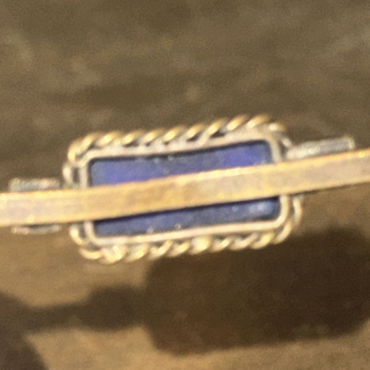 Other Antique long brooch with blue and foil green stone Size ONE SIZE - 4 Thumbnail