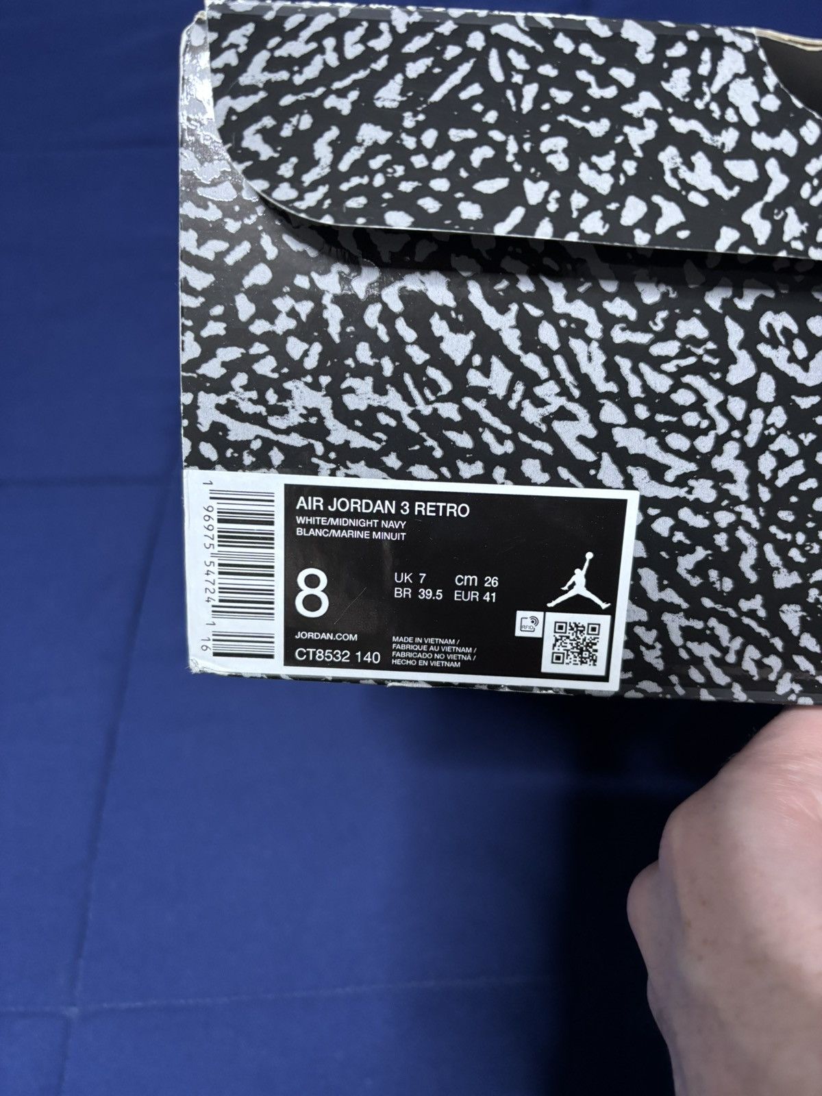 Jordan Brand Jordan 3 Retro Midnight Navy 2023 Size 8 Size US 8 / EU 41 - 10 Thumbnail