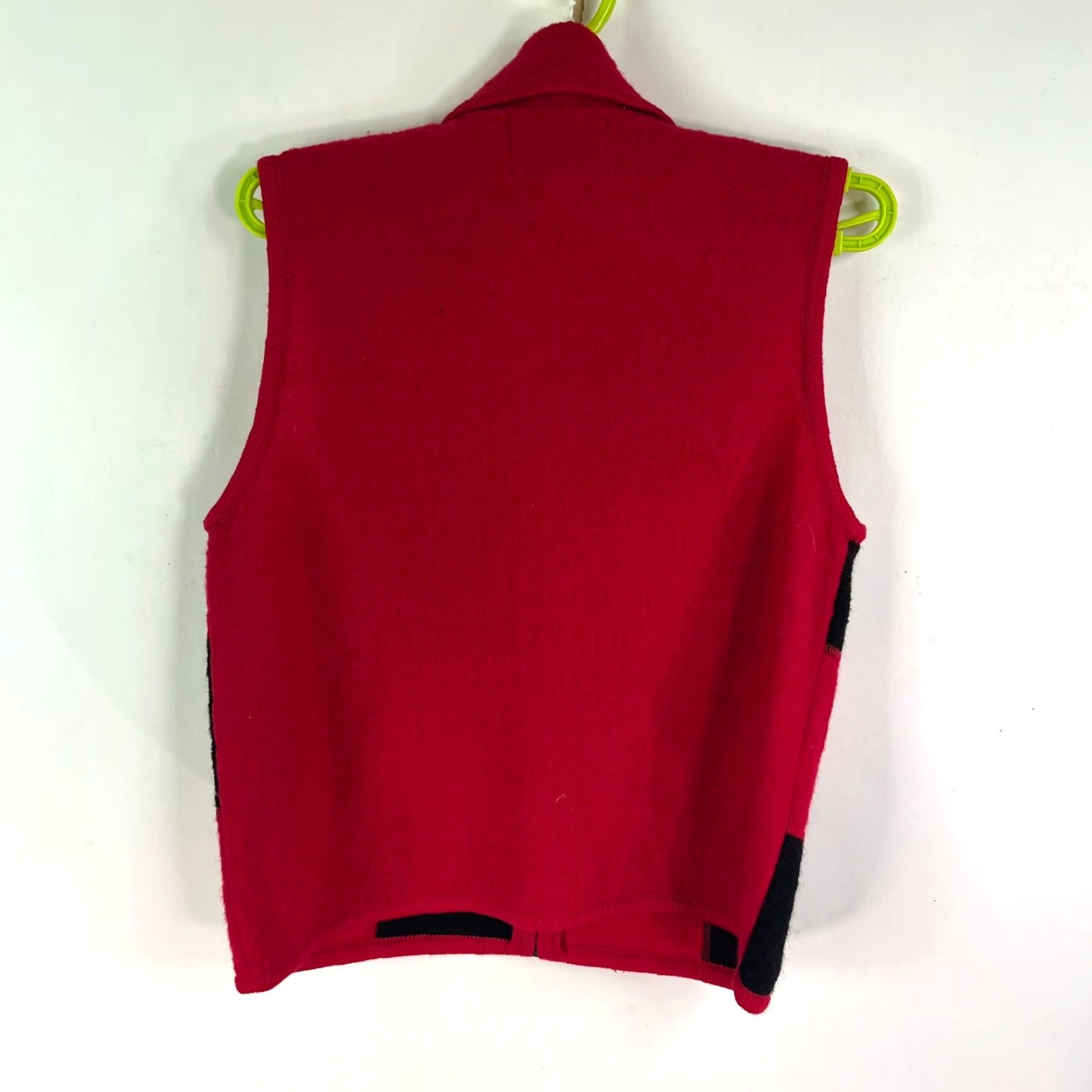 Vintage VINTAGE Keren Hart 100% Wool Checkered Zip-Up Vest Womens Size S Red 80s 90s Size S / US 4 / IT 40 - 5 Thumbnail