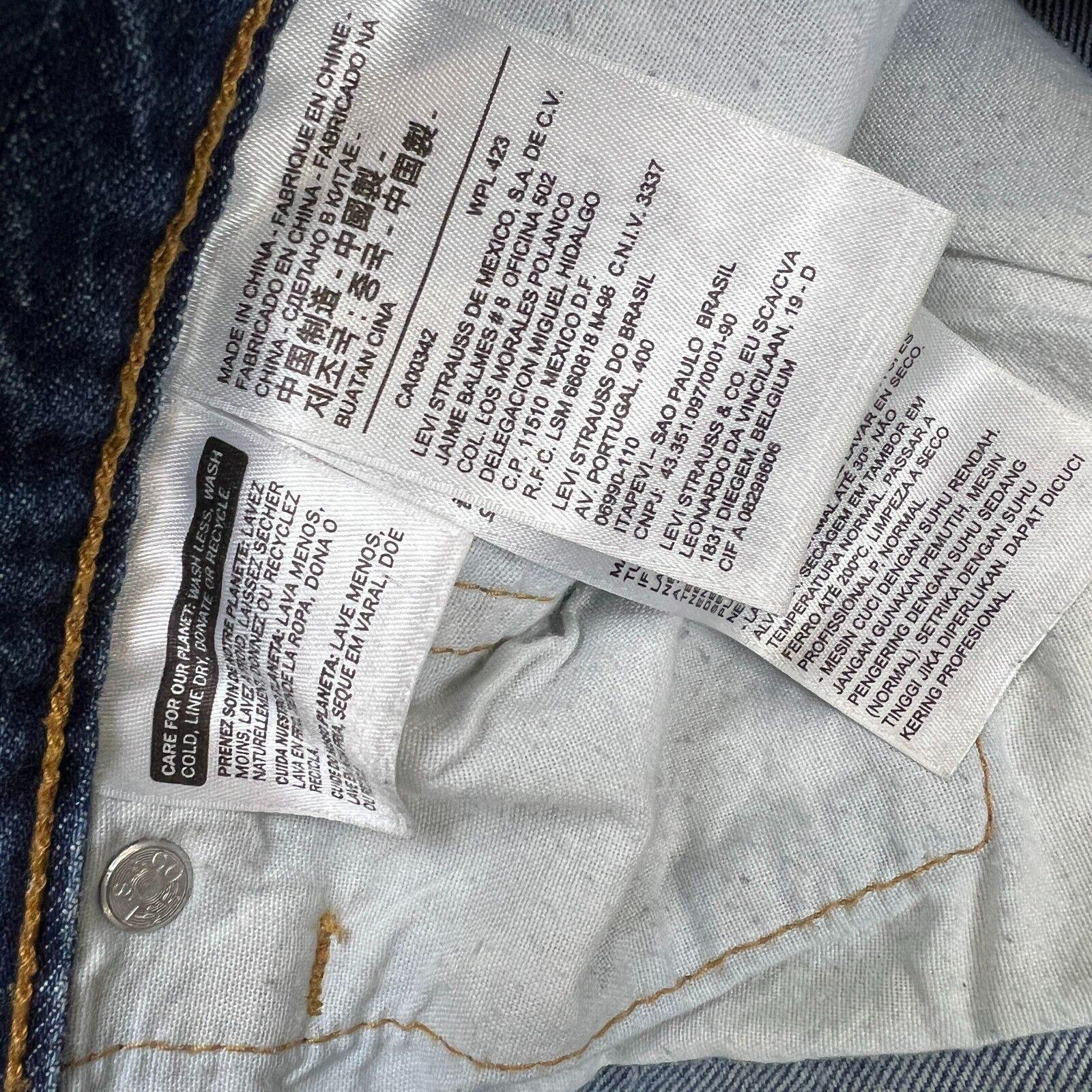 Levi's × Vintage Levi's 501 Jeans 34x28 CT Original Tapered Leg Denim Pants Size US 34 / EU 50 - 9 Thumbnail