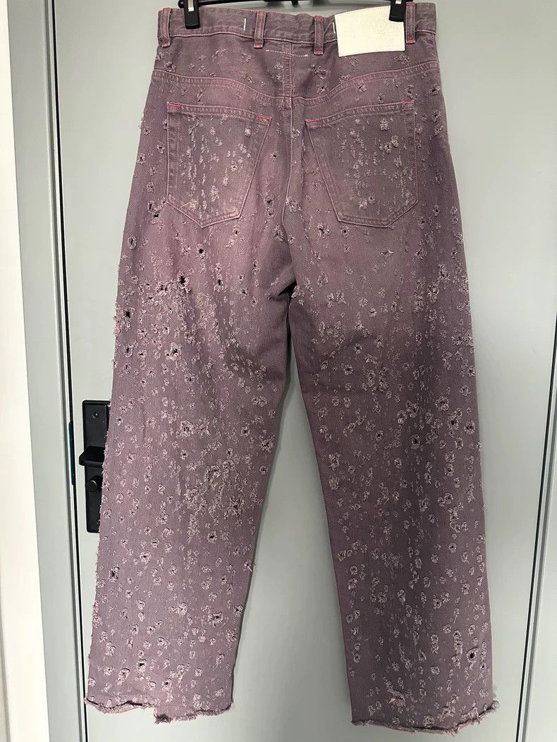 Maison Margiela Maison Margiela 23ss show purple erosion destroy jeans 2502 Size US 27 - 2 Thumbnail
