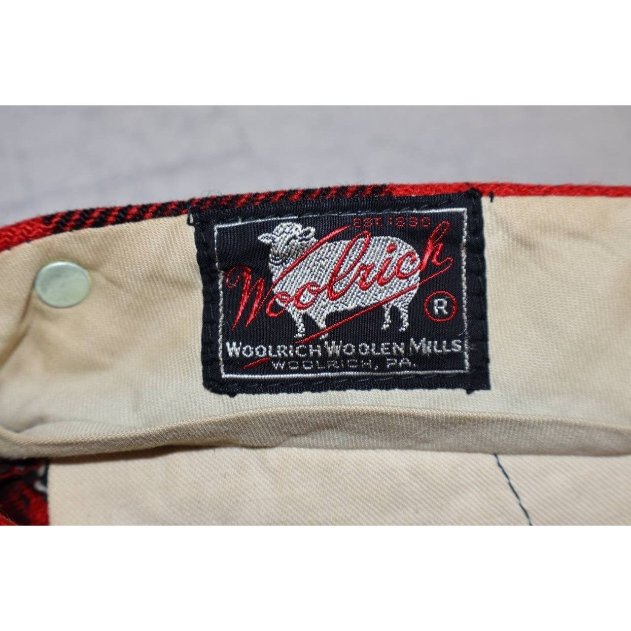 Vintage Vintage Woolrich Black & Red Plaid Wool Hunting Pants Size US 39 - 3 Thumbnail