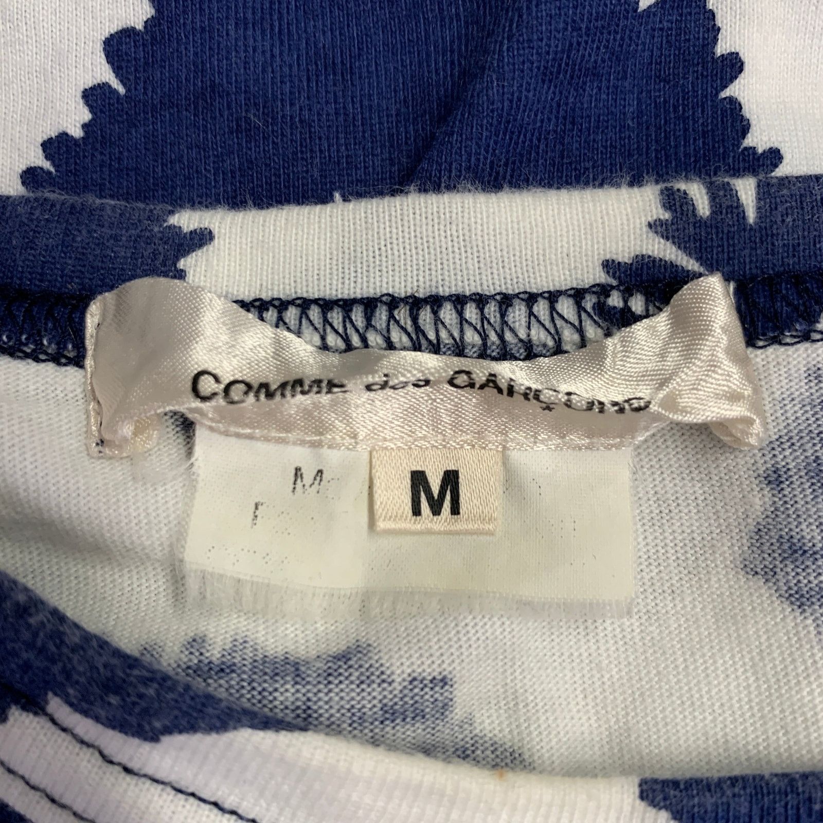 Comme des Garcons Size M White Blue Grey Cotton Animal Print T-Shirt Size M / US 6-8 / IT 42-44 - 4 Thumbnail