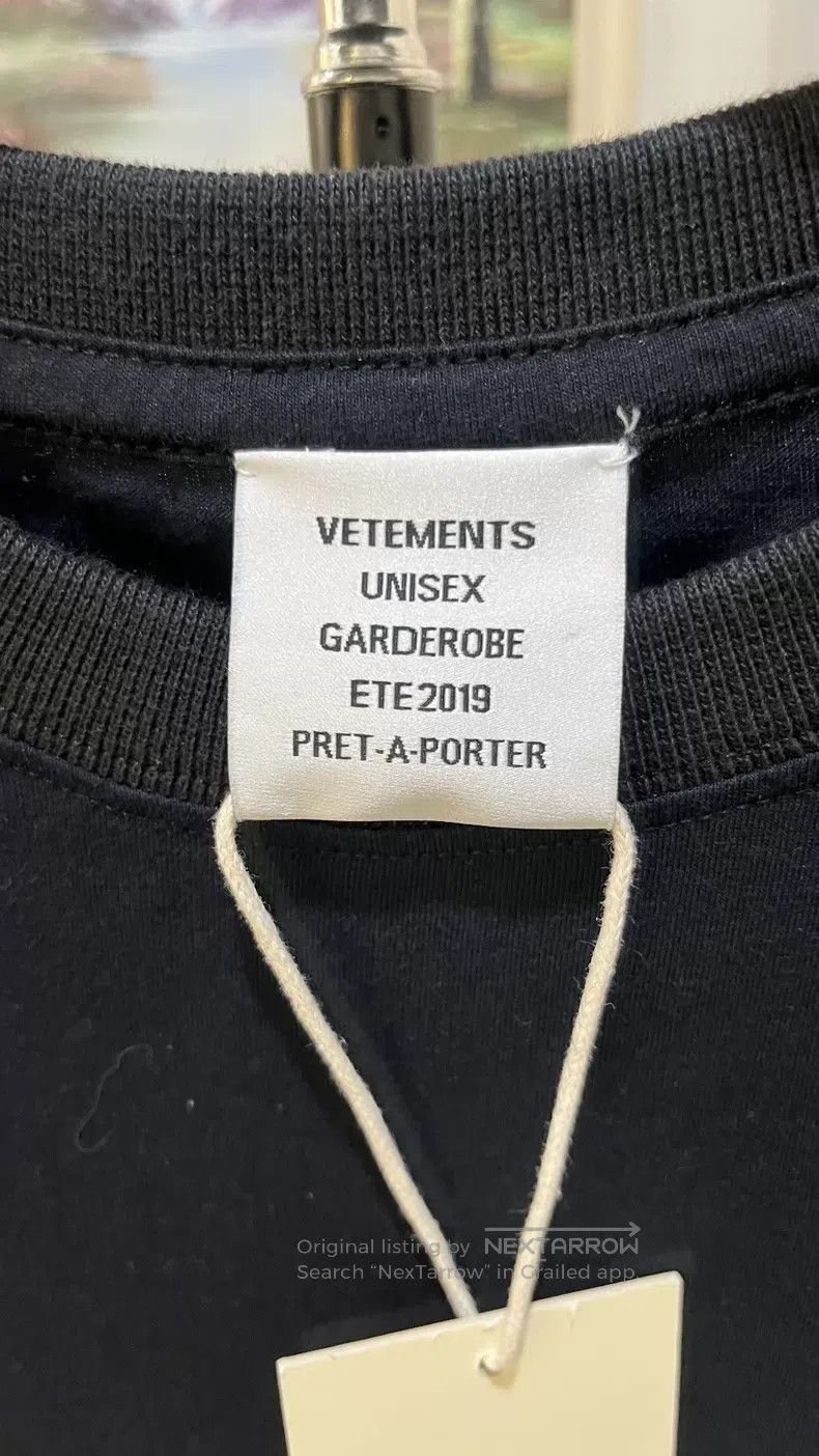 Vetements Vetements Black Short Sleeve T-Shirt, XS Size Size US XS / EU 42 / 0 - 4 Thumbnail