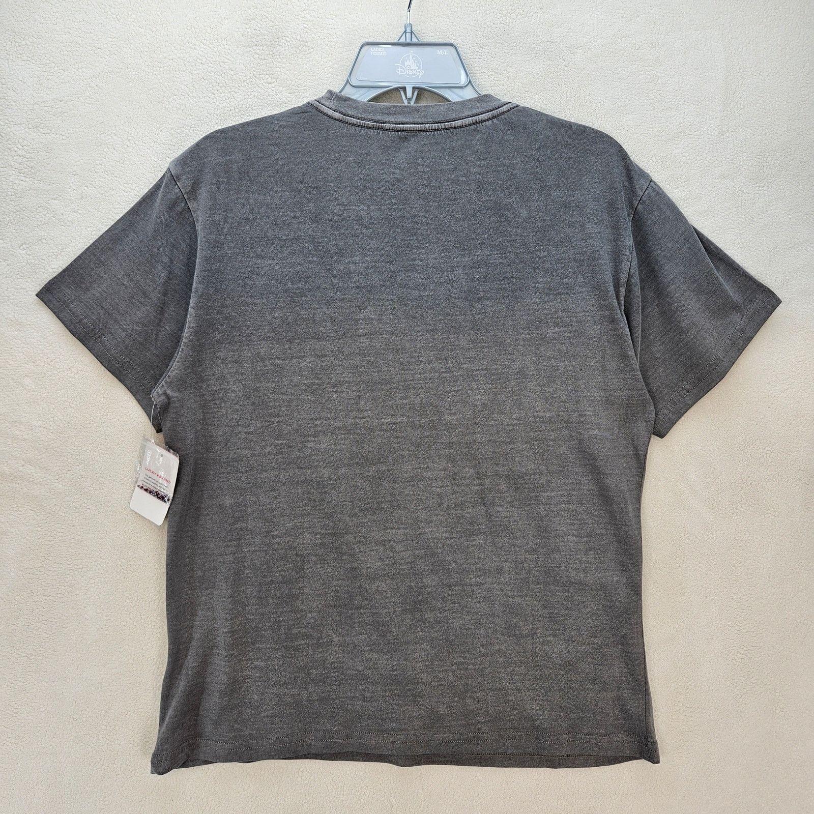 Lucky Brand LUCKY BRAND WOMEN'S SMALL ACDC BEADS LOGO DISTRESSED GREY T Size S / US 4 / IT 40 - 9 Thumbnail