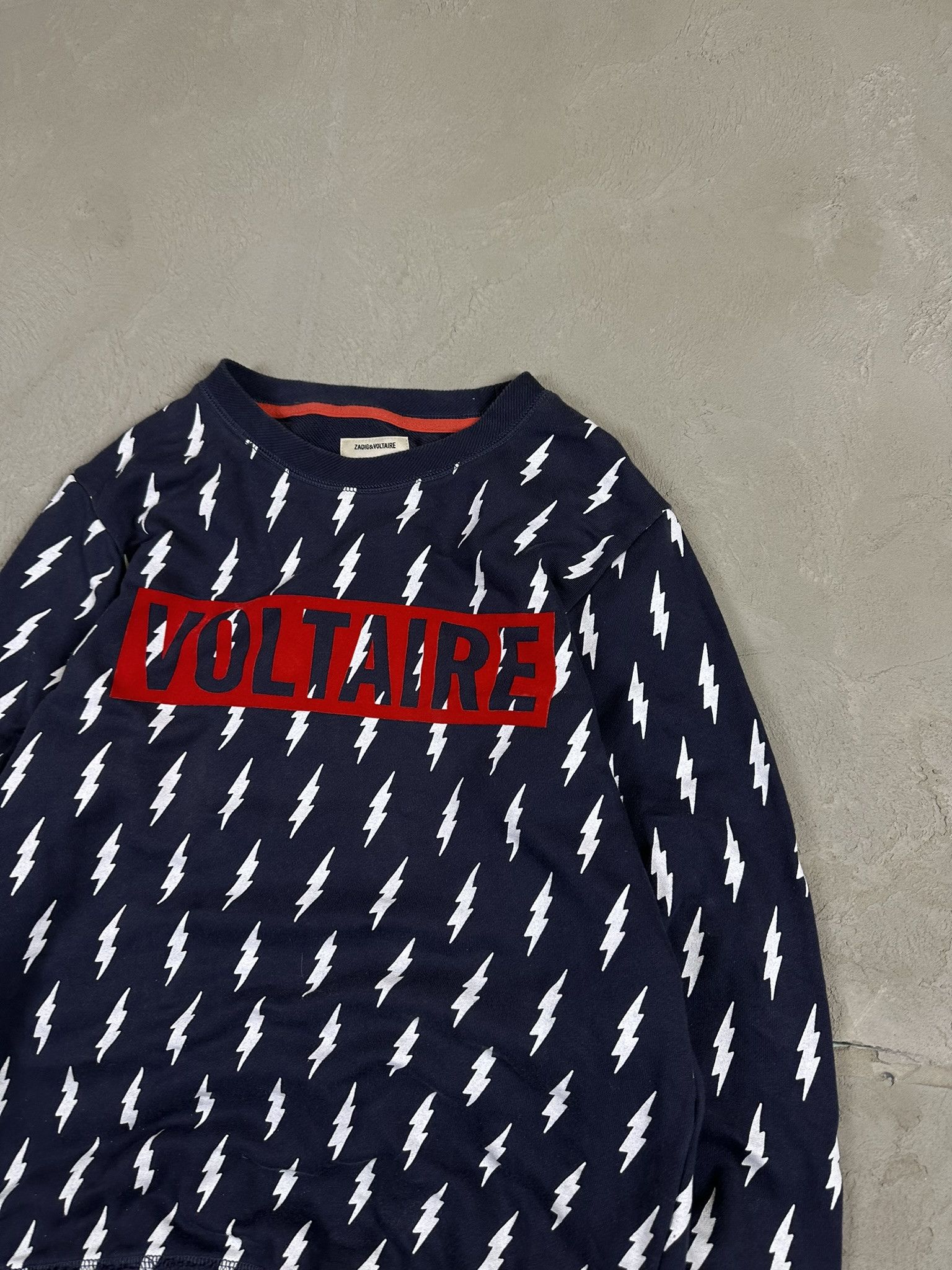 Zadig & Voltaire Zadig & Voltaire Lightning Pattern Logo Sweatshirt Crewneck Size US S / EU 44-46 / 1 - 7 Thumbnail