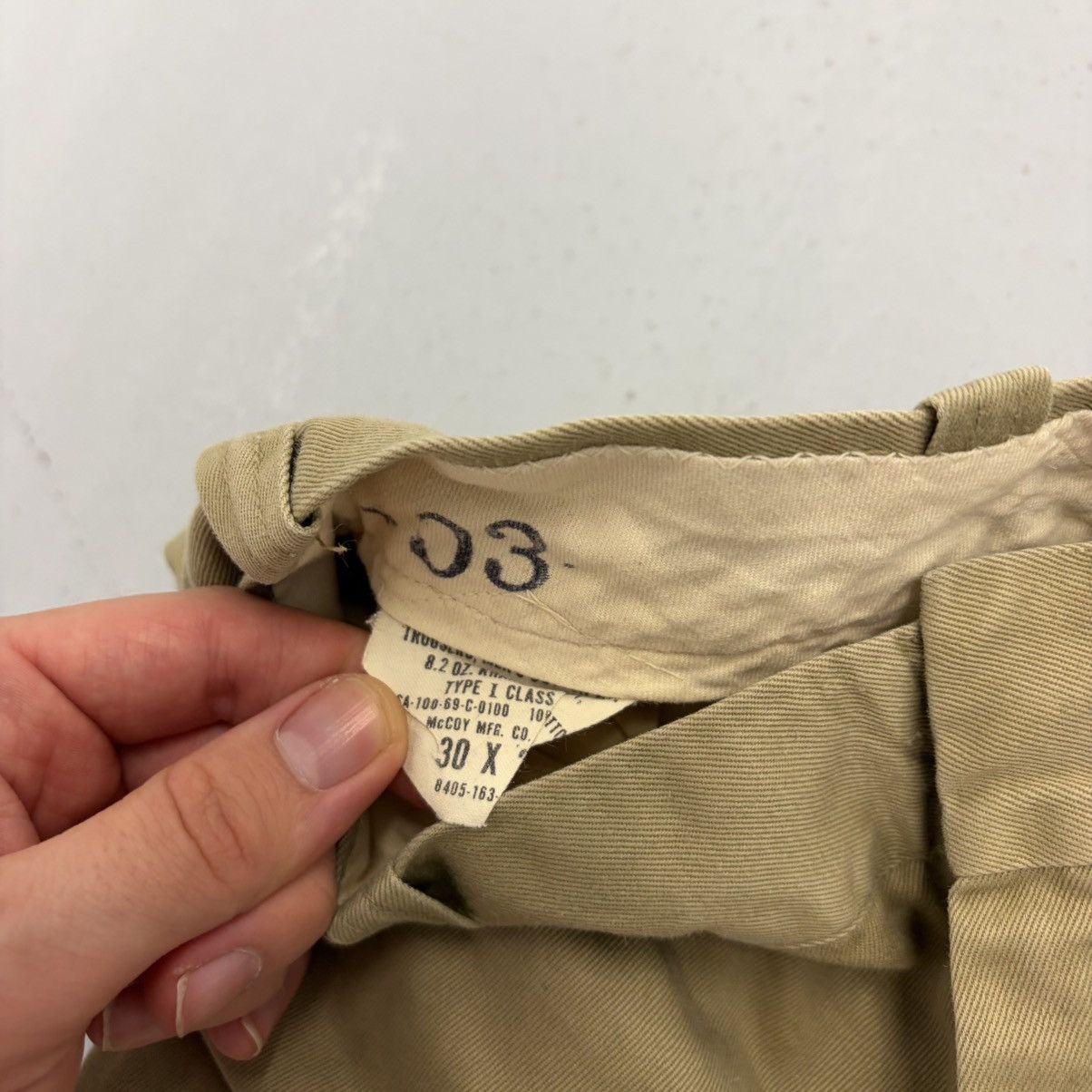 Other Vintage 50s US Army Tan Military Canvas Chinos 28x28 Size US 28 / EU 44 - 4 Thumbnail