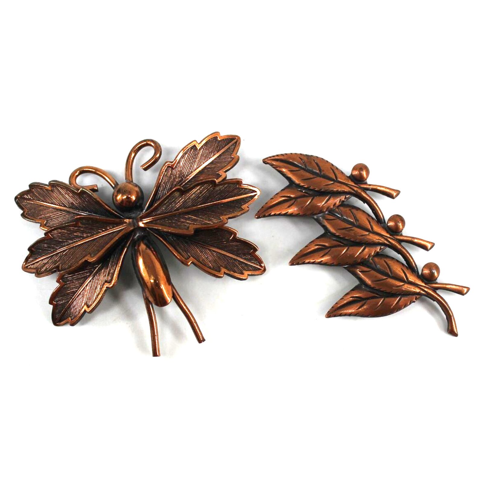 Other Two Vintage Copper Brooch Pin Flying Insect Butterfly Size ONE SIZE - 1 Thumbnail