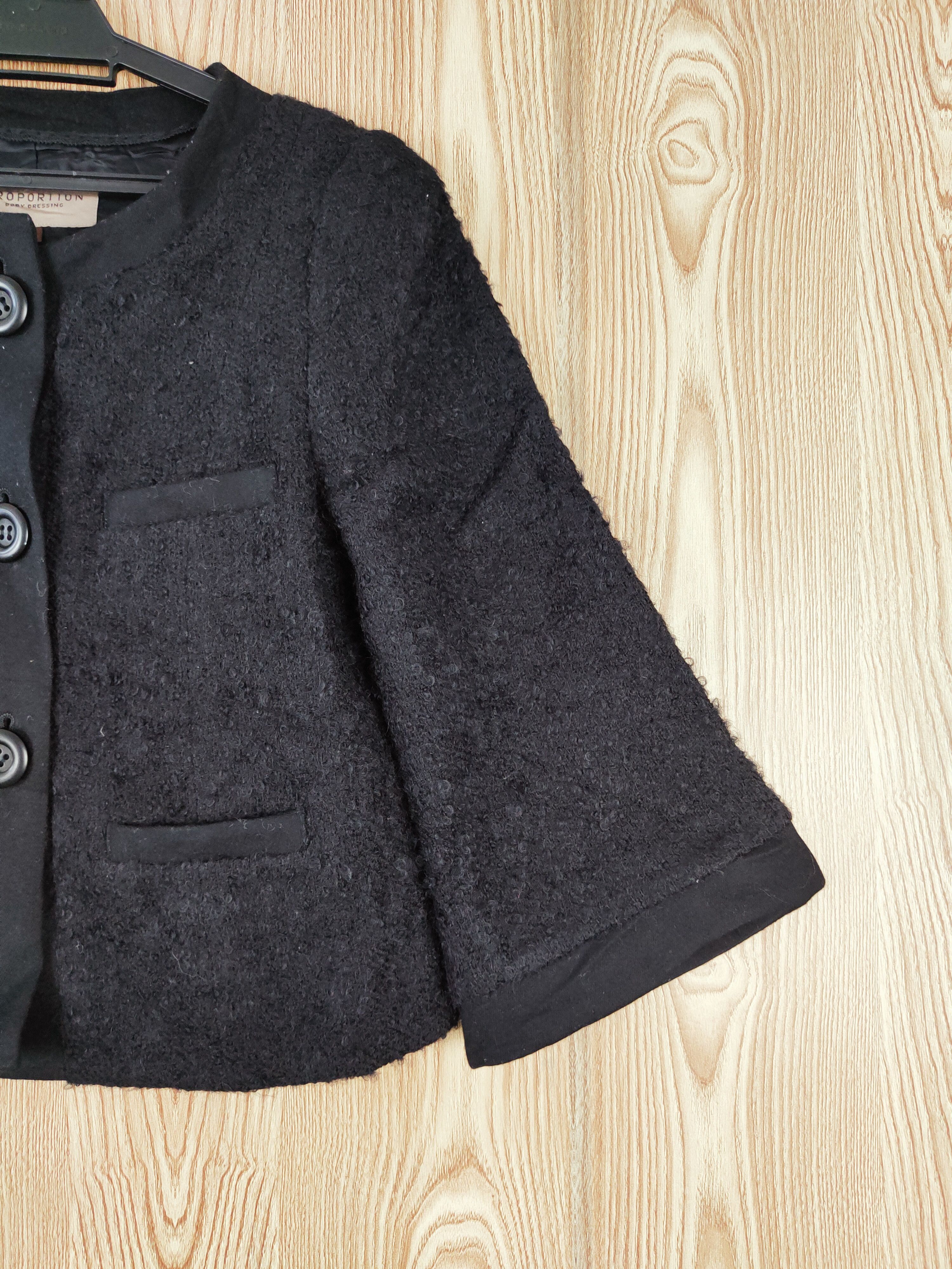 Japanese Brand × Vintage Avant-garde design 💥 Proportion Black Wool Jackets Size S / US 4 / IT 40 - 5 Thumbnail