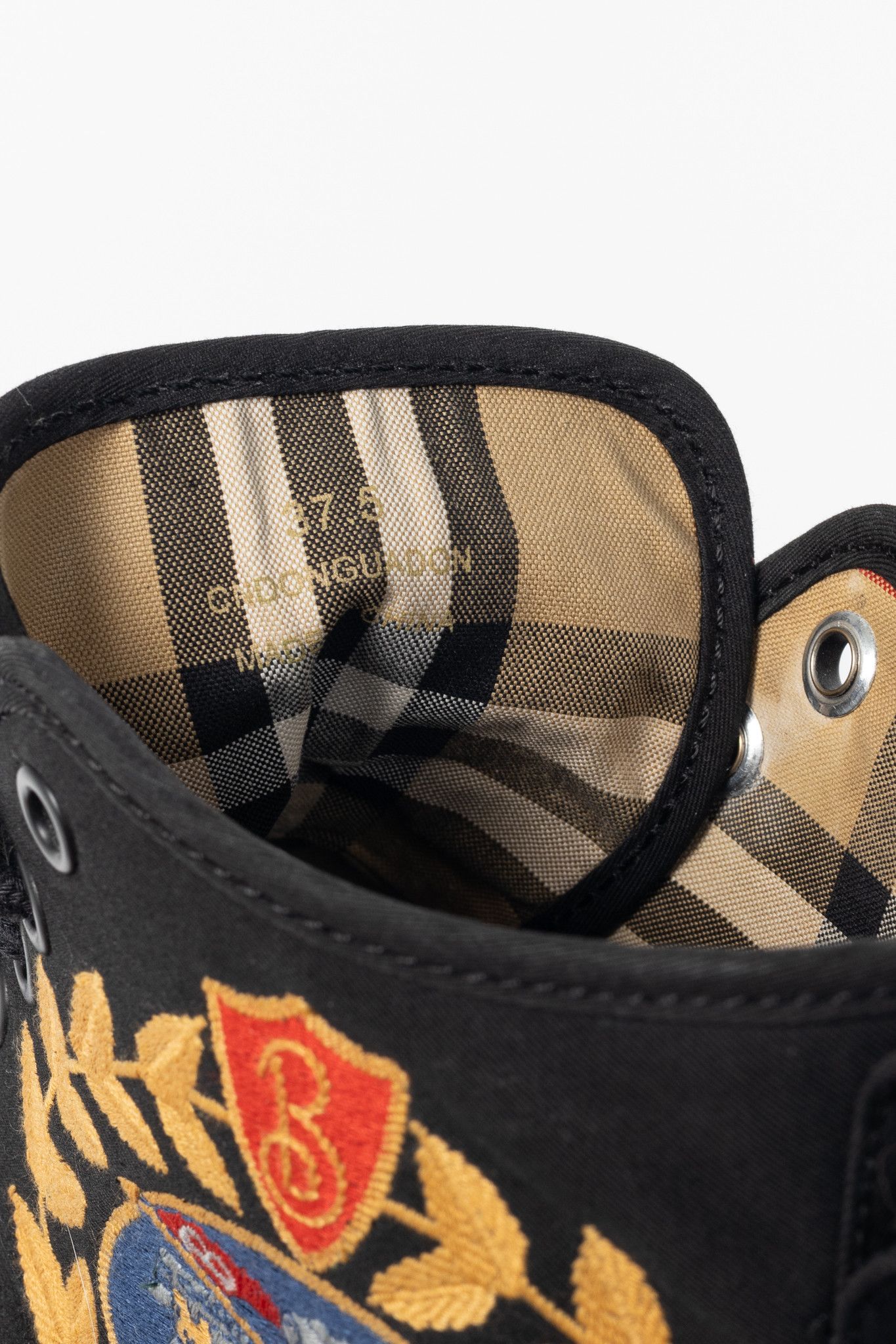 Burberry Burberry Kingly Big C Embroidered High-Top Lace-Up Sneakers Size US 6.5 / IT 36.5 - 11 Thumbnail