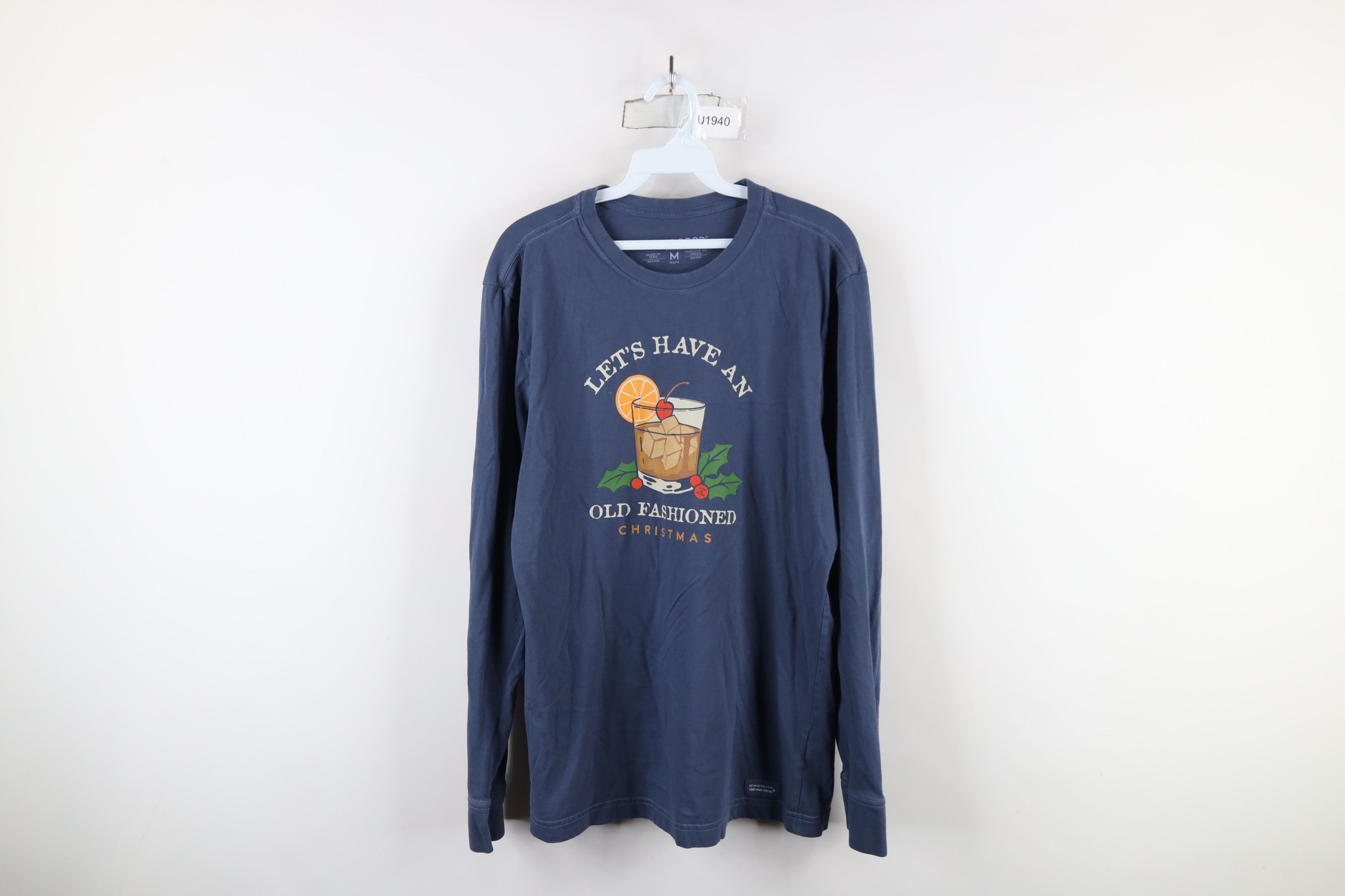 Life is Good × Vintage Life Is Good Christmas Old Fashioned Long Sleeve T-Shirt Size US M / EU 48-50 / 2 - 1 Thumbnail