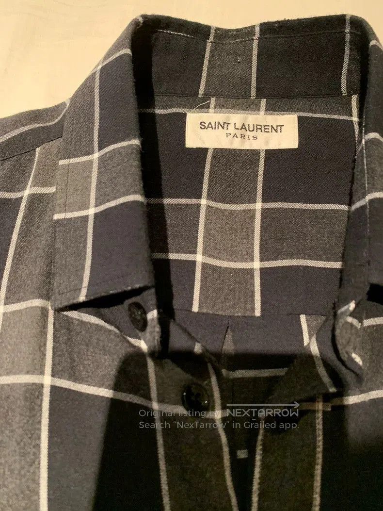 Saint Laurent Paris Saint Laurent Paris Checkered Shirt. Size US M / EU 48-50 / 2 - 2 Thumbnail