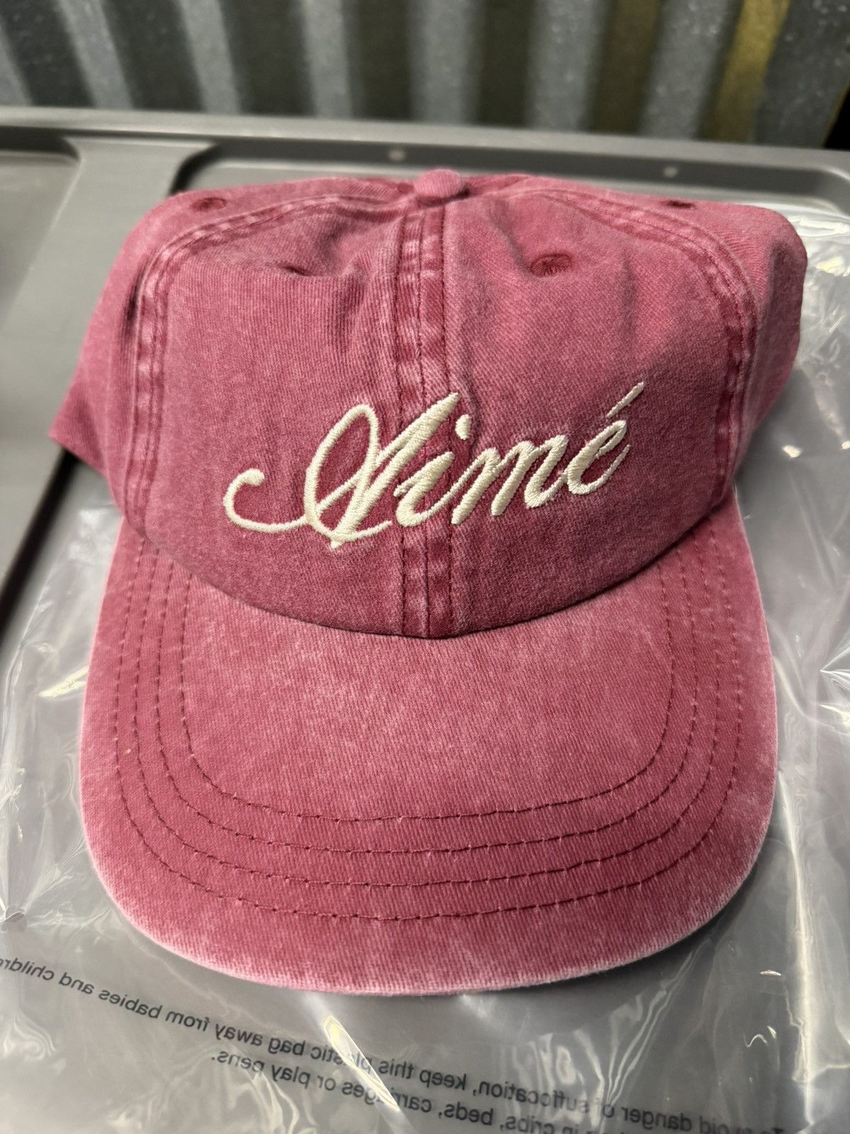 Aime Leon Dore Aime Leon Dore Washed Aimé Logo Hat Red Size ONE SIZE - 3 Thumbnail