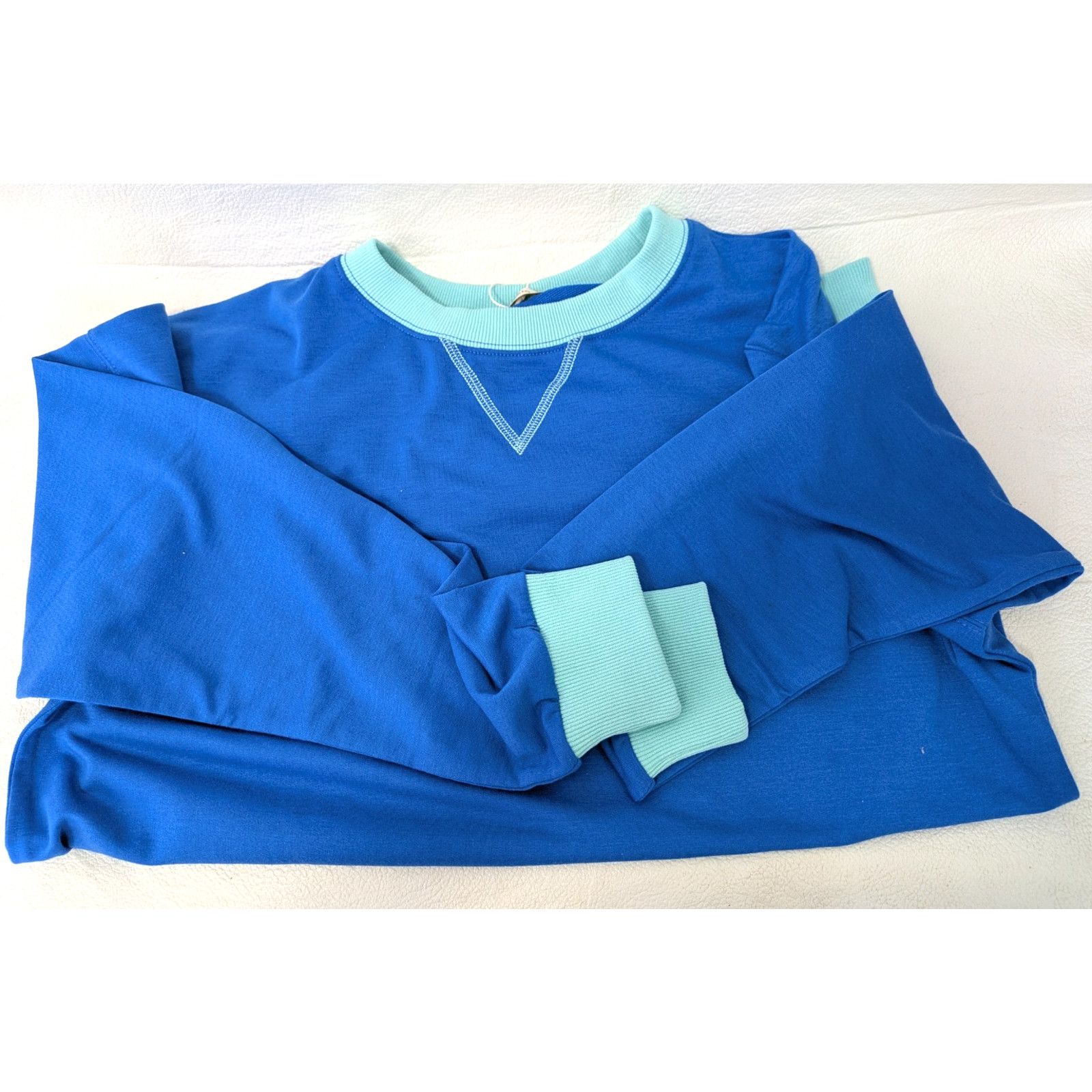 The Unbranded Brand Womens Sweatshirt Long Sleeve Blue Medium Pullover Crewneck Size M / US 6-8 / IT 42-44 - 6 Thumbnail