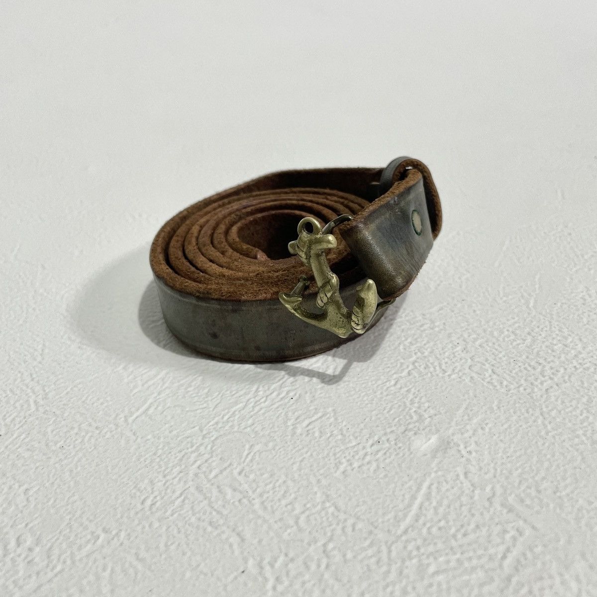 Levi's Vintage y2k Levi's Anchor buckle leather belt Size ONE SIZE - 1 Thumbnail