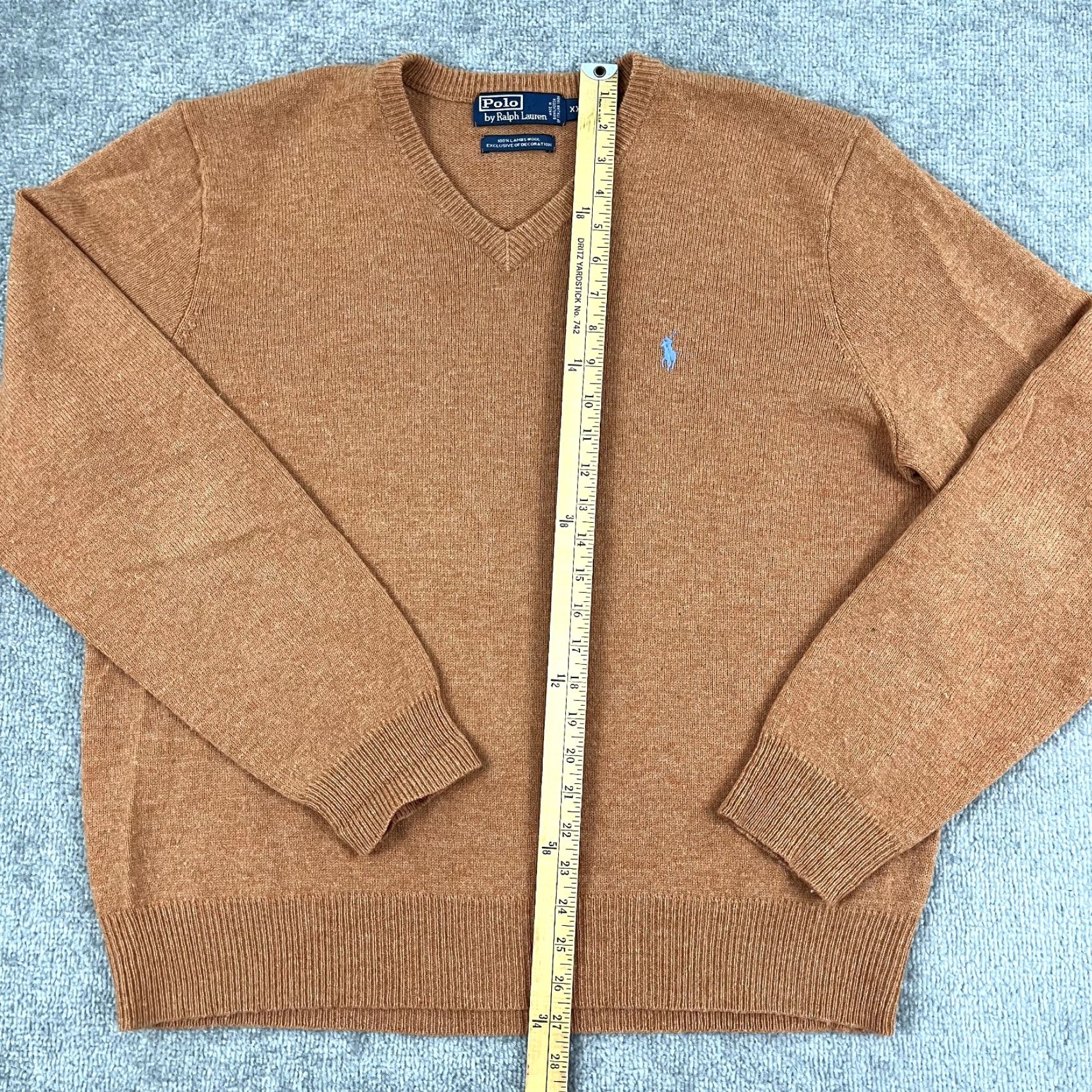 Polo Ralph Lauren VINTAGE Polo Ralph Lauren Sweater Men's 2XL Knit Wool Pullover All Seasons Orange Long Sleeve Size US XXL / EU 58 / 5 - 4 Thumbnail