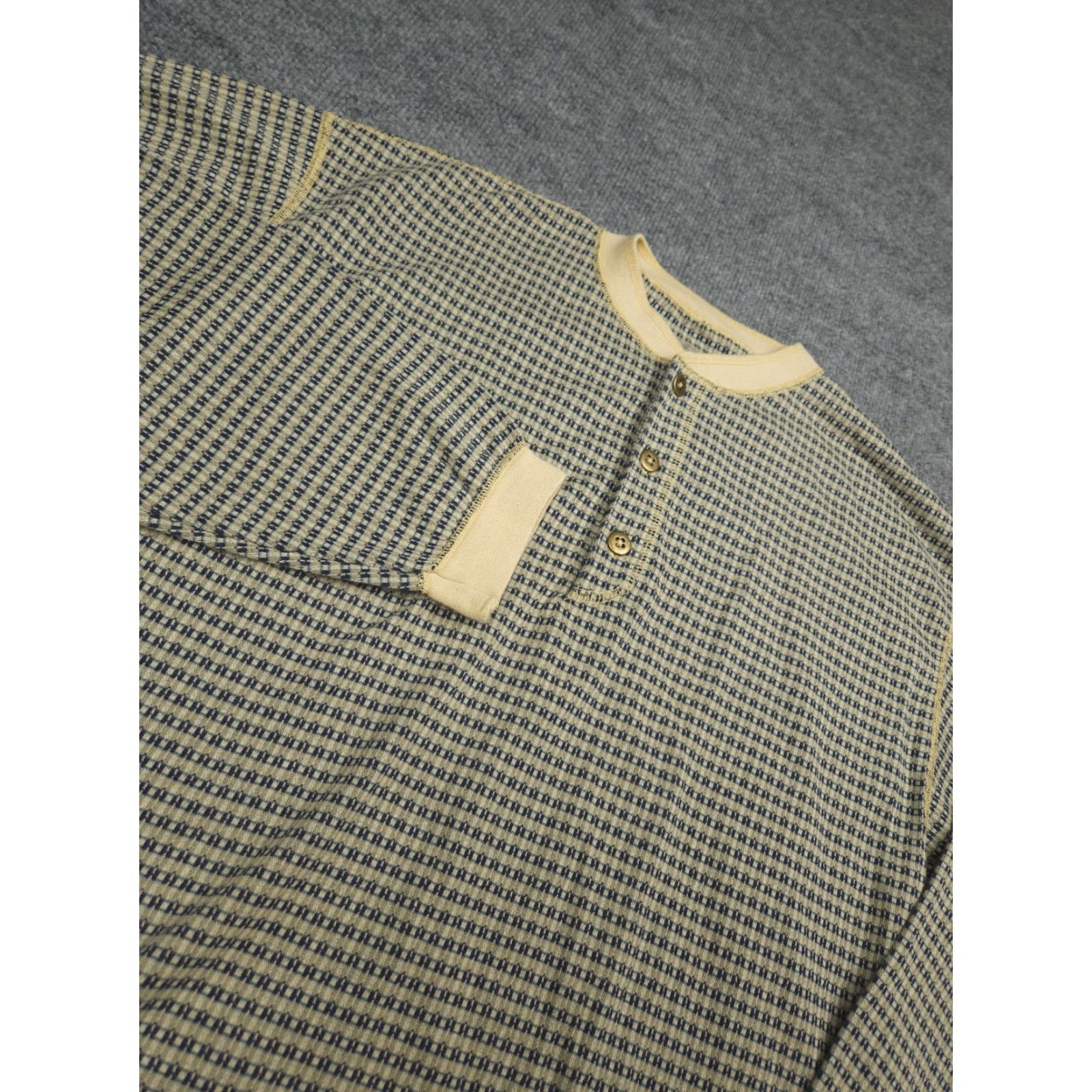 The Territory Ahead VINTAGE The Territory Ahead Henley Shirt Medium Waffle Knit Long Sleeve Button-Up Made USA Mens Size US M / EU 48-50 / 2 - 2 Thumbnail