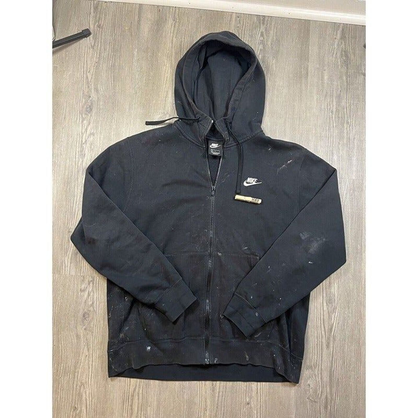 Nike Vintage Nike Full Zip Up Hoodie Sweatshirt Black Mens Size L Size US L / EU 52-54 / 3 - 1 Thumbnail