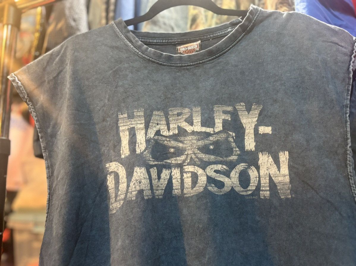 Harley Davidson Harley Davidson Blue Sleeveless Tee Size US XL / EU 56 / 4 - 3 Thumbnail
