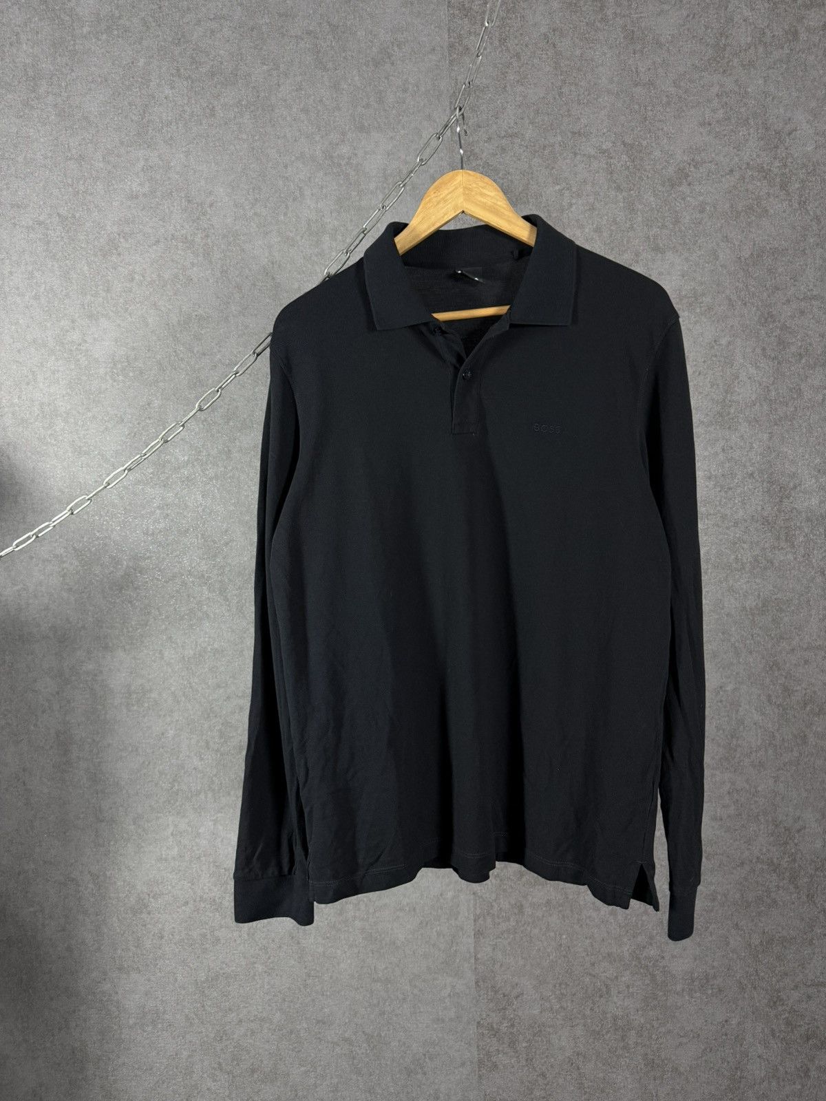 Hugo Boss Hugo Boss designer logo polo longsleeve Size US L / EU 52-54 / 3 - 1 Thumbnail