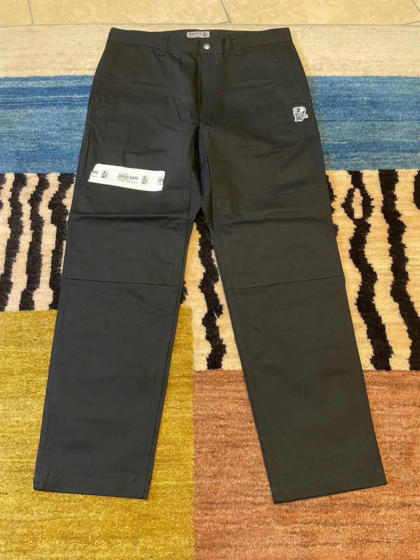 Bape Bape Ursus Black Cargo Pants Size US 31 - 1 Thumbnail