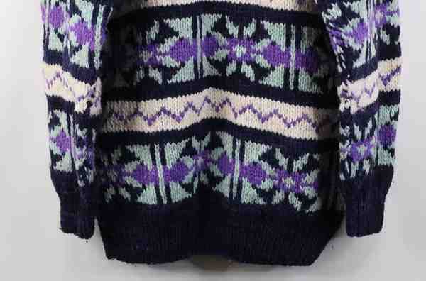 Vintage Vintage 50s 60s Cowichan Wool Knit Fair Isle Sweater Size US L / EU 52-54 / 3 - 10 Thumbnail