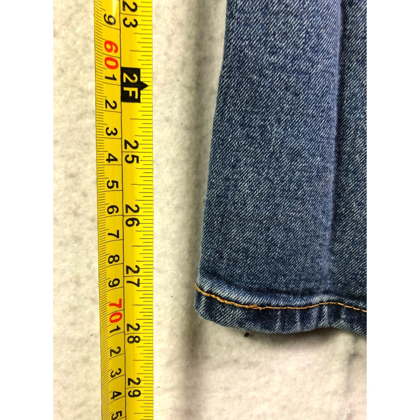 Levi's Levi's 505 Jeans Mens 40x30 Mid Rise Straight Leg Blue Denim Size US 40 / EU 56 - 3 Thumbnail