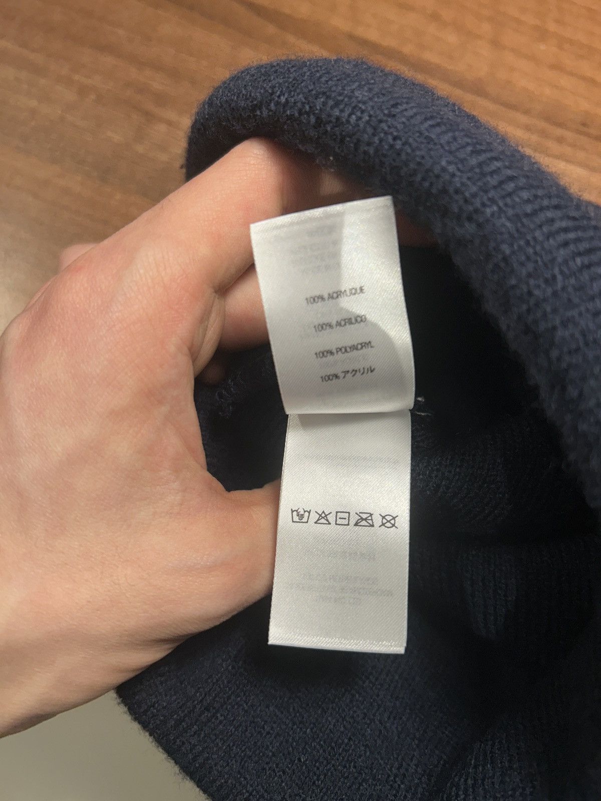 Supreme Supreme Tag Beanie Navy Size ONE SIZE - 4 Thumbnail