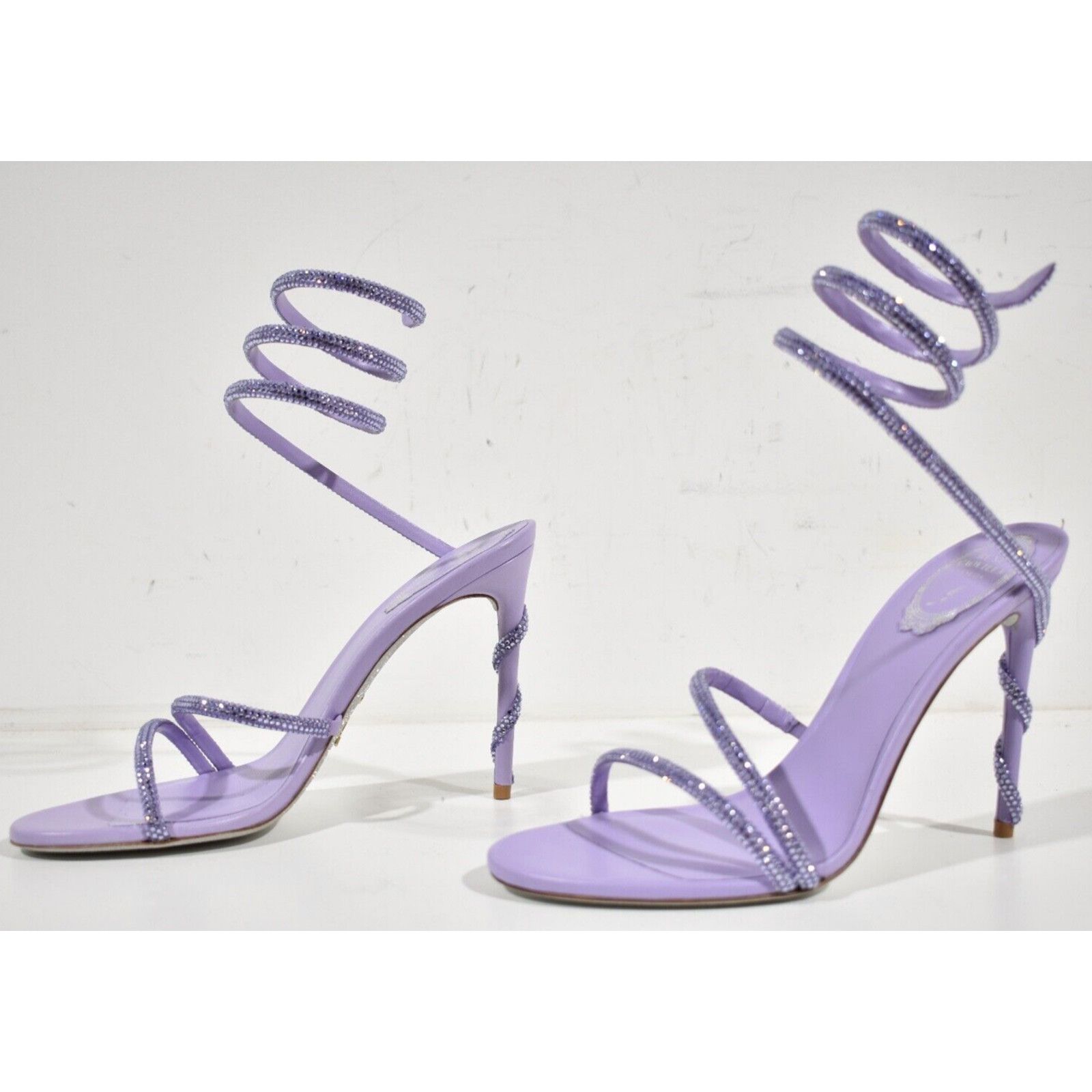 Rene Caovilla Margot Strass Ankle Wrap Strap Sandal Heel Pump 38.5 Size US 8.5 / IT 38.5 - 9 Thumbnail