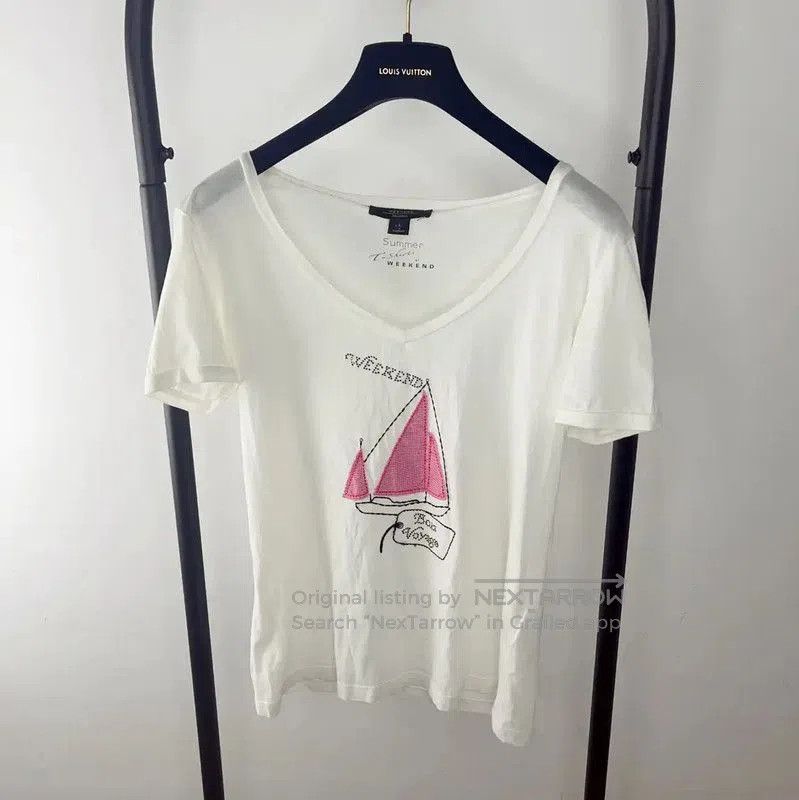 Max Mara MaxMara White Cotton Women's T-Shirt . Size L / US 10 / IT 46 - 1 Thumbnail