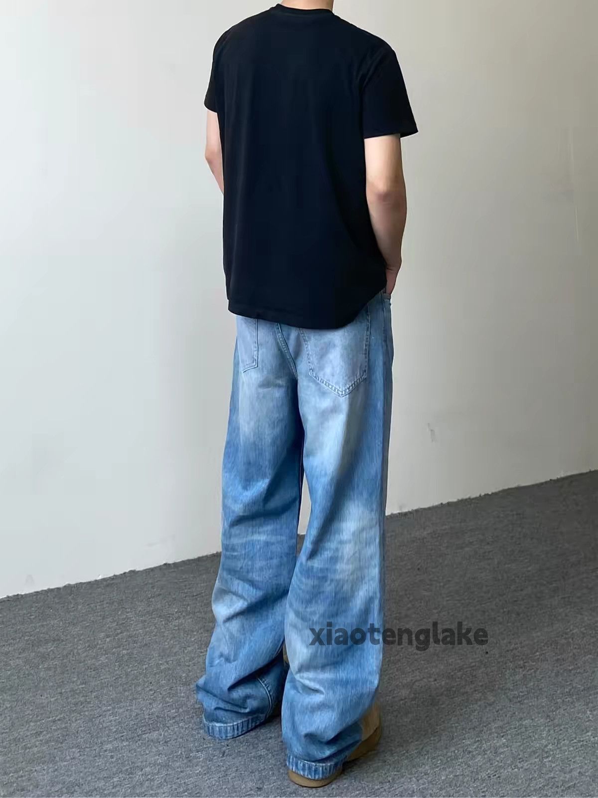 zx supreme Stussy style loose wide Leg y2k jeans