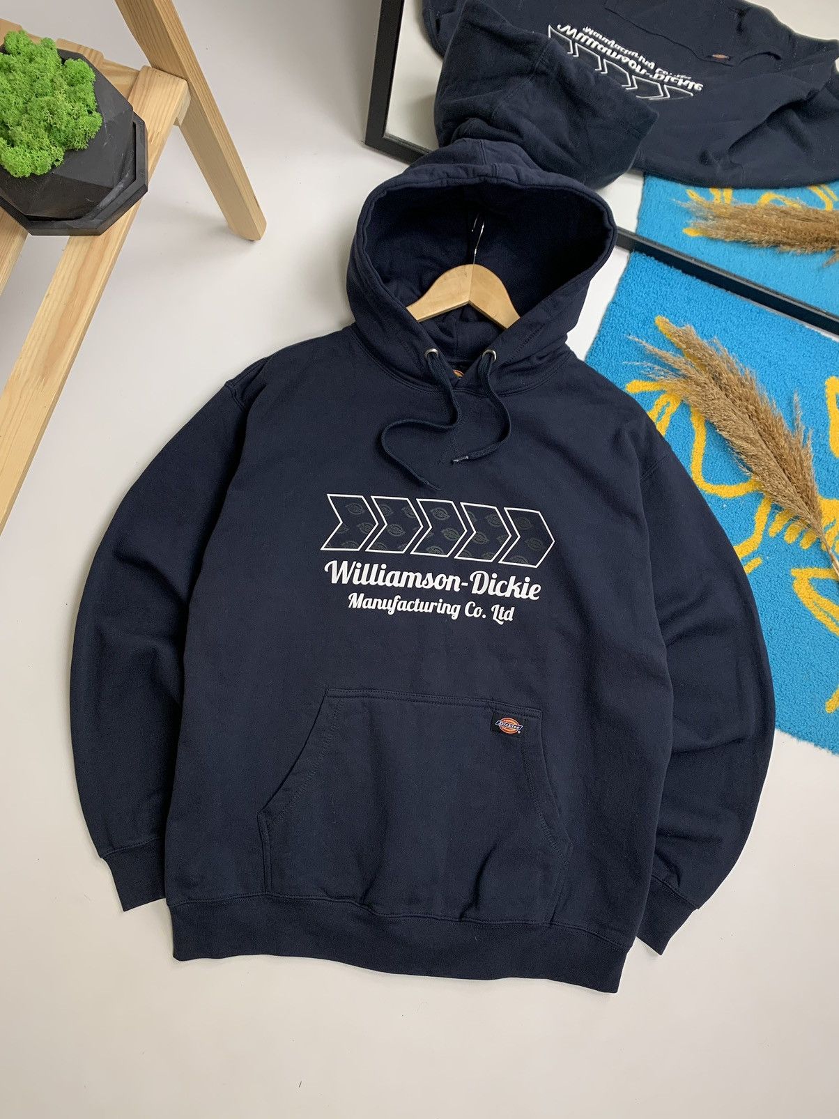 Dickies × Vintage Vintage Dickies Overprinted Logo Heavy Cotton Hoodie Size US L / EU 52-54 / 3 - 1 Thumbnail
