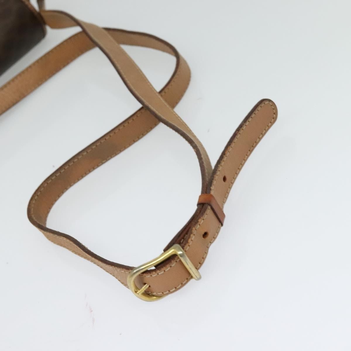 Celine CELINE Macadam Canvas Circle Shoulder Bag Pvc Leather Brown Size ONE SIZE - 7 Thumbnail