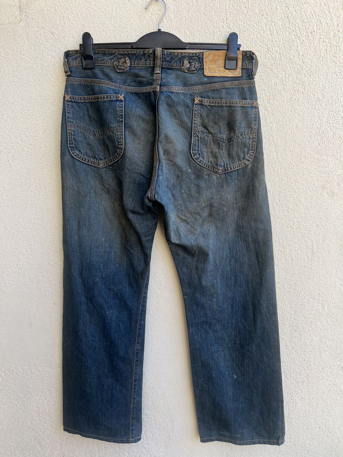Lee Vintage 90s Lee Cowboy Mud Denim Selvedge Jeans Size US 33 - 2 Thumbnail