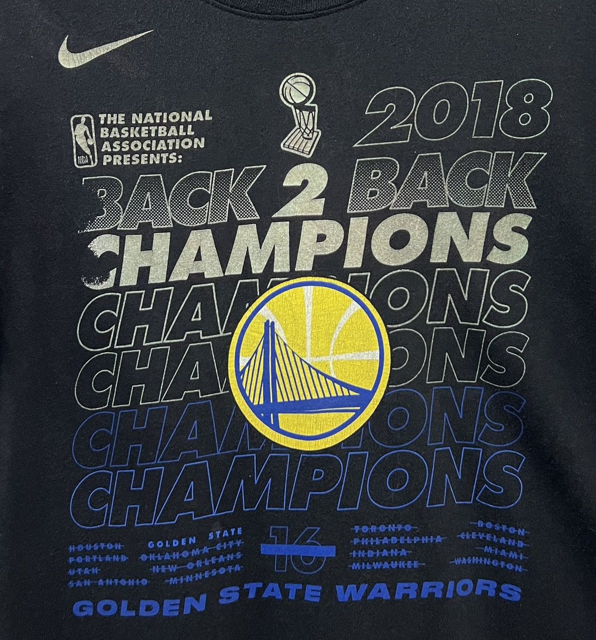 NBA × Nike NIKE NBA BACK 2 BACK CHAMPIONS 2018 SHIRT Size US S / EU 44-46 / 1 - 3 Thumbnail