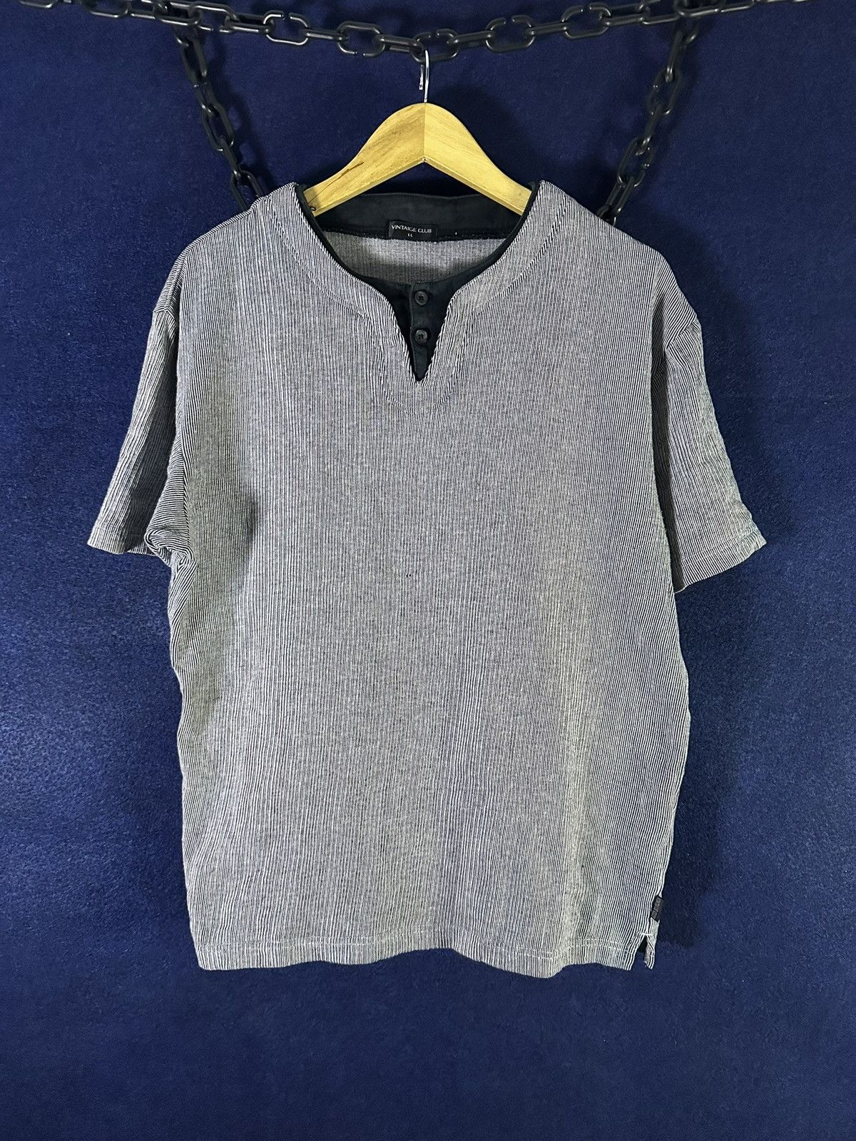 14th Addiction Japanese Y2K Double Layer Button Up Stripe Tshirt Size US L / EU 52-54 / 3 - 1 Thumbnail