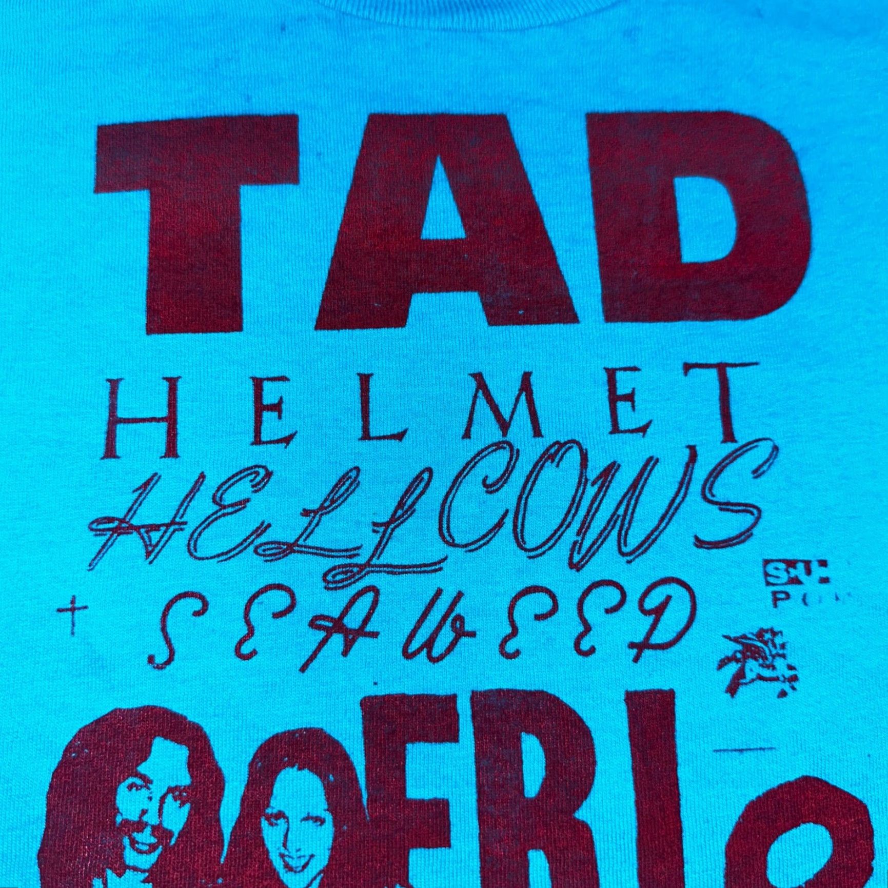 Fruit Of The Loom VINTAGE Sub Pop Tad Concert 90s VTG T Shirt Helemt Hellcows Seaweed Satyricon Nirvana M Men Medium Blue Shirt 90s Theme Size US M / EU 48-50 / 2 - 5 Thumbnail