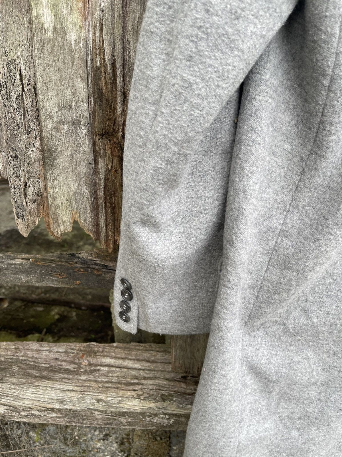 Global Work Global Work Grey Wool Blend Overcoat Classic Fit – Size M Size M / US 6-8 / IT 42-44 - 13 Thumbnail