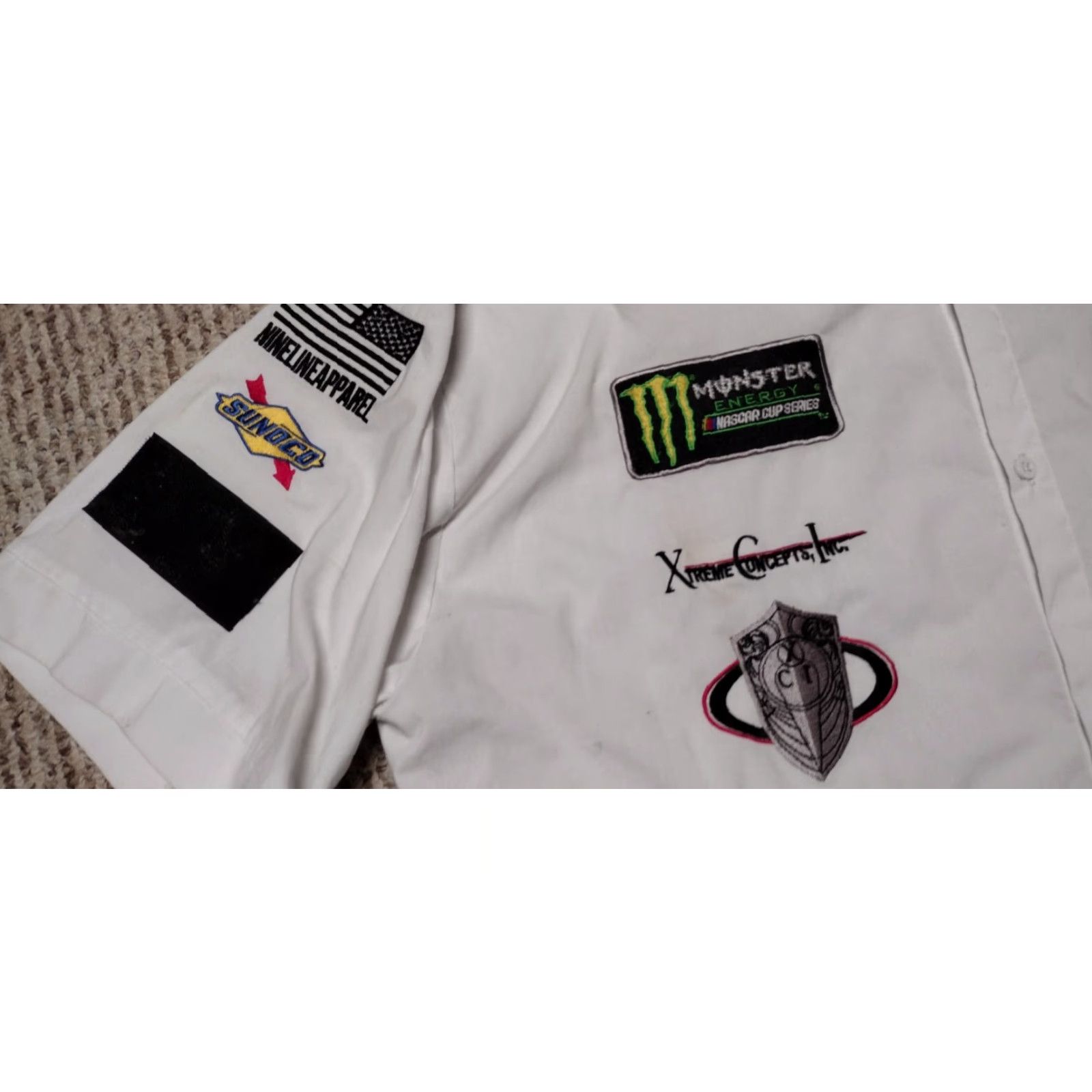 NASCAR Monster Energy Shirt 2XL Men White Button-Up Motorcycle Vintage No Size US XXL / EU 58 / 5 - 3 Thumbnail