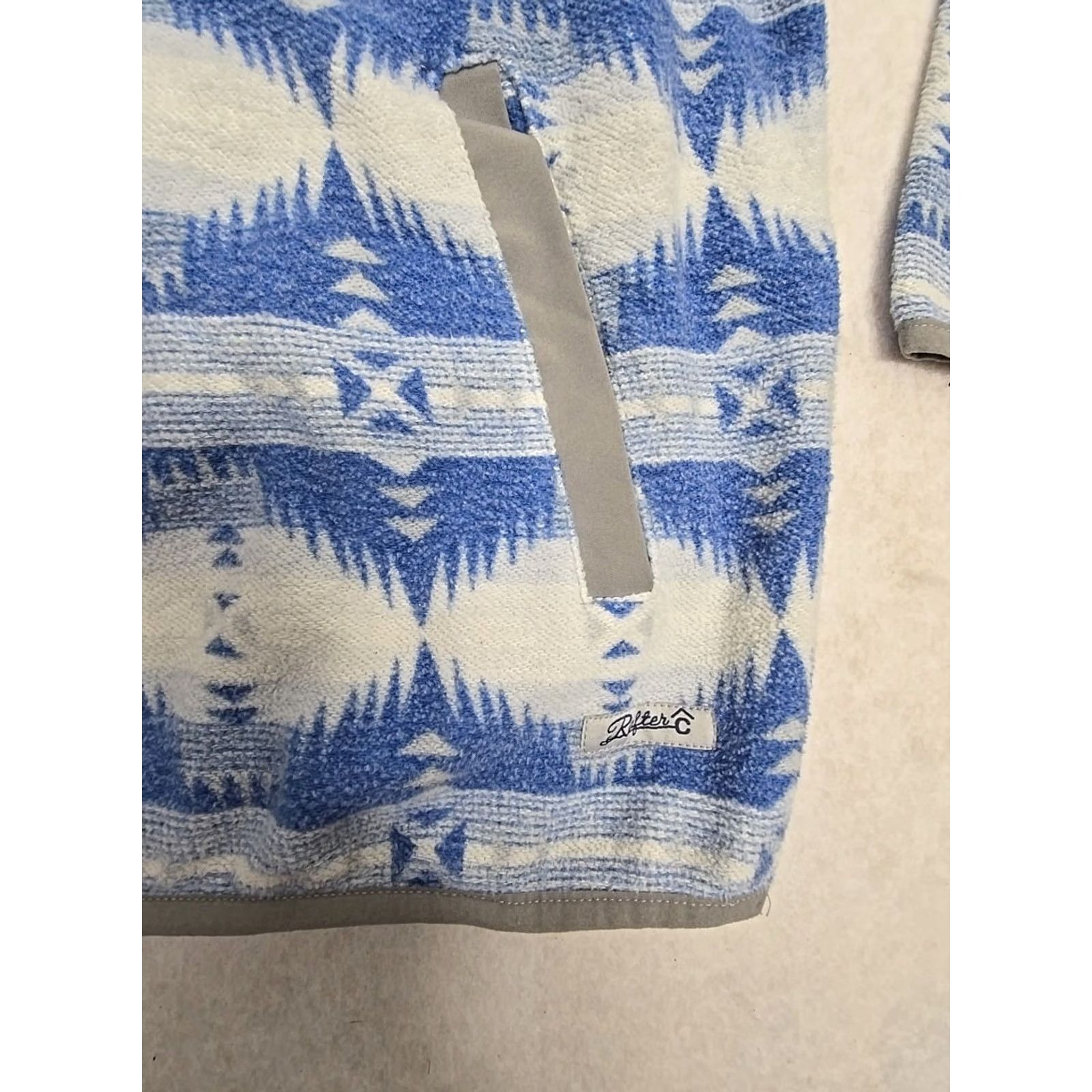 Vintage VINTAGE Rafter C Aztec Sweatshirt Mens Medium Blue Dirt Pullover 1/4 Zip Western Fleece Size US M / EU 48-50 / 2 - 2 Thumbnail