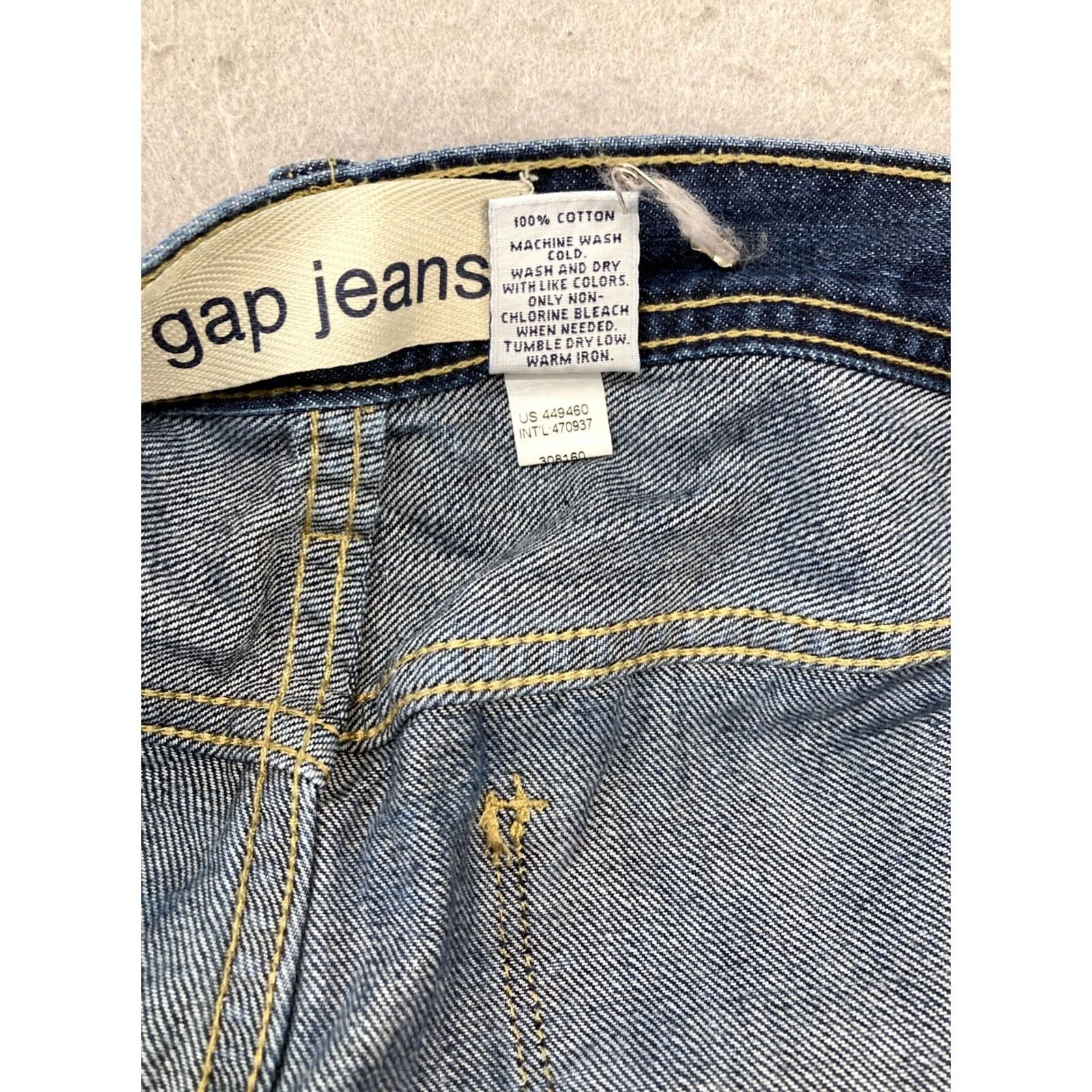 Gap Gap Mini Skirt Womens 6 Blue Denim Preppy Button Zipper Logo Cotton Short Slit Skirt Womens Size 28" / US 6 / IT 42 - 7 Thumbnail