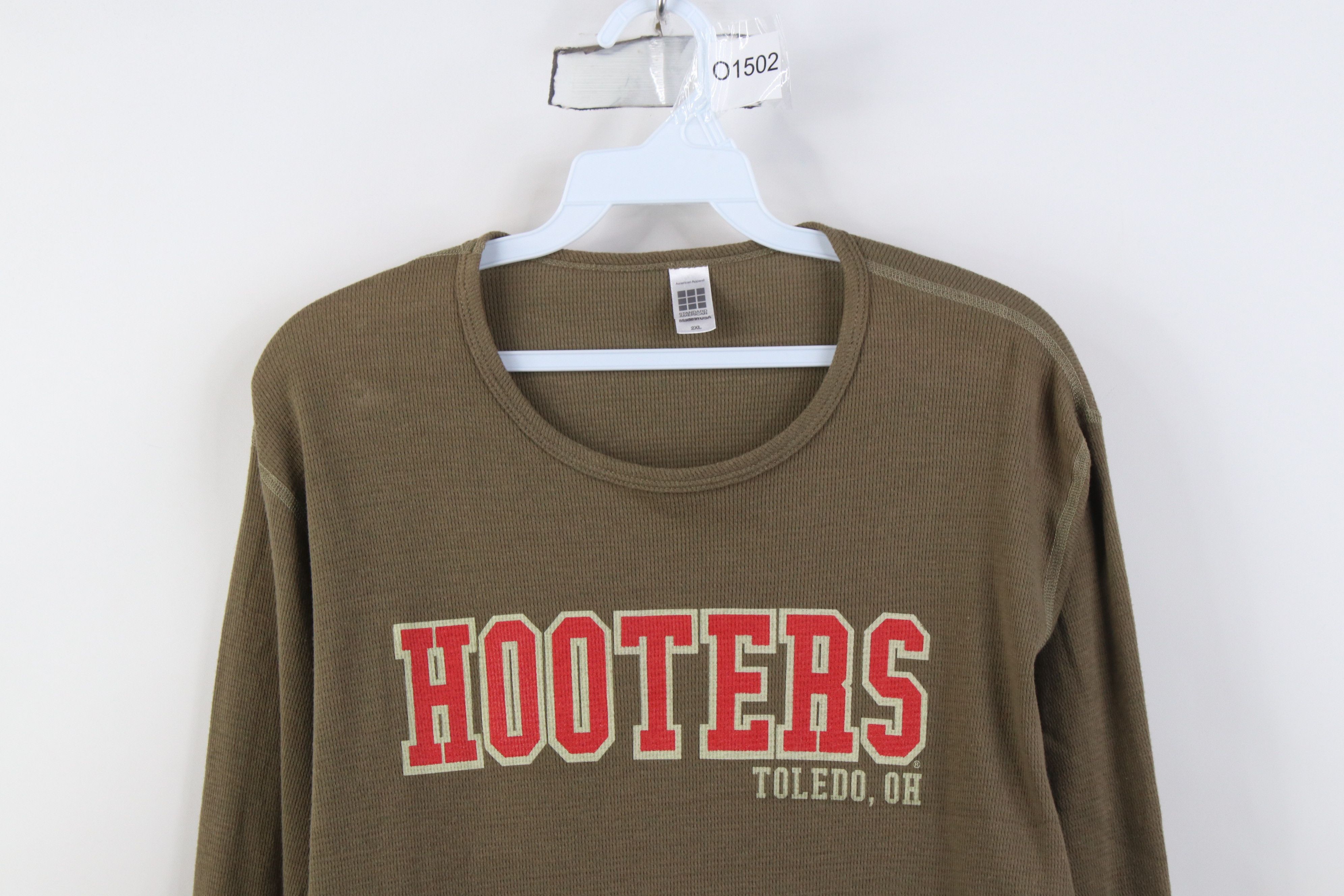 Vintage Vintage Y2K American Apparel Thermal Waffle Knit T-Shirt USA Size US XXL / EU 58 / 5 - 2 Thumbnail