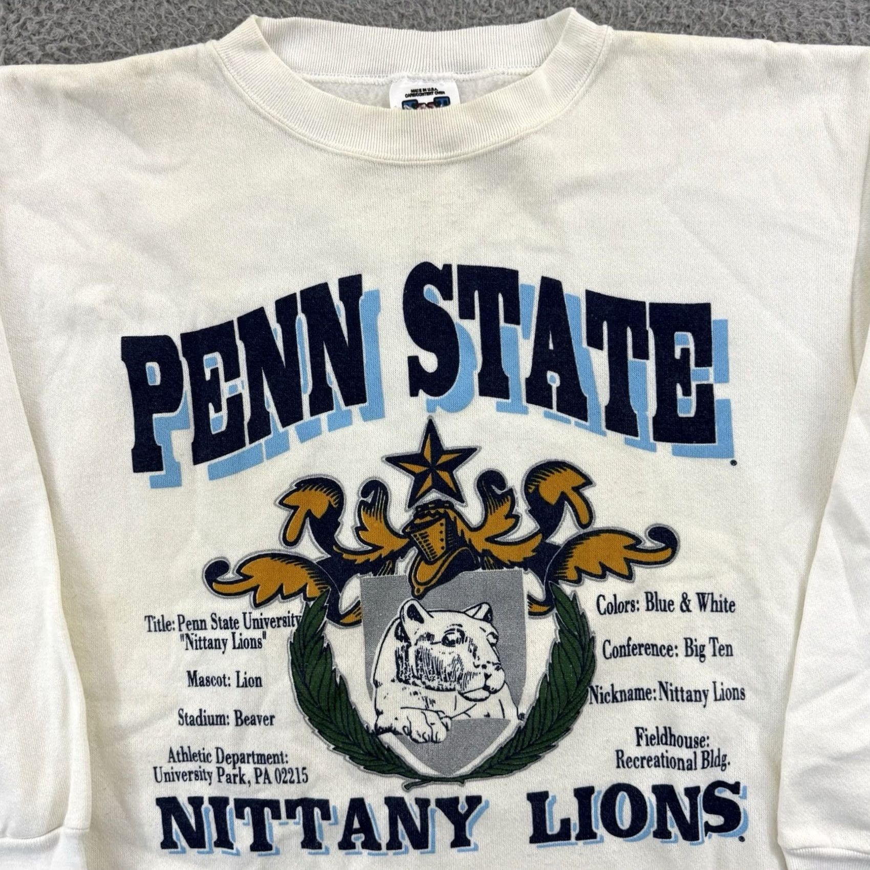 Penn VINTAGE Penn State Nittany Lions Sweatshirt Men’s Large 80s Football Sport USA Size US L / EU 52-54 / 3 - 3 Thumbnail