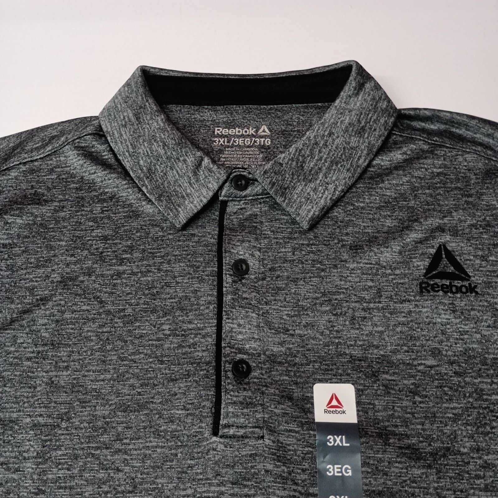 Reebok Reebok Ebony Heather Collared Polo Shirt Men's Size 3XL XXXL Size US XXL / EU 58 / 5 - 2 Thumbnail