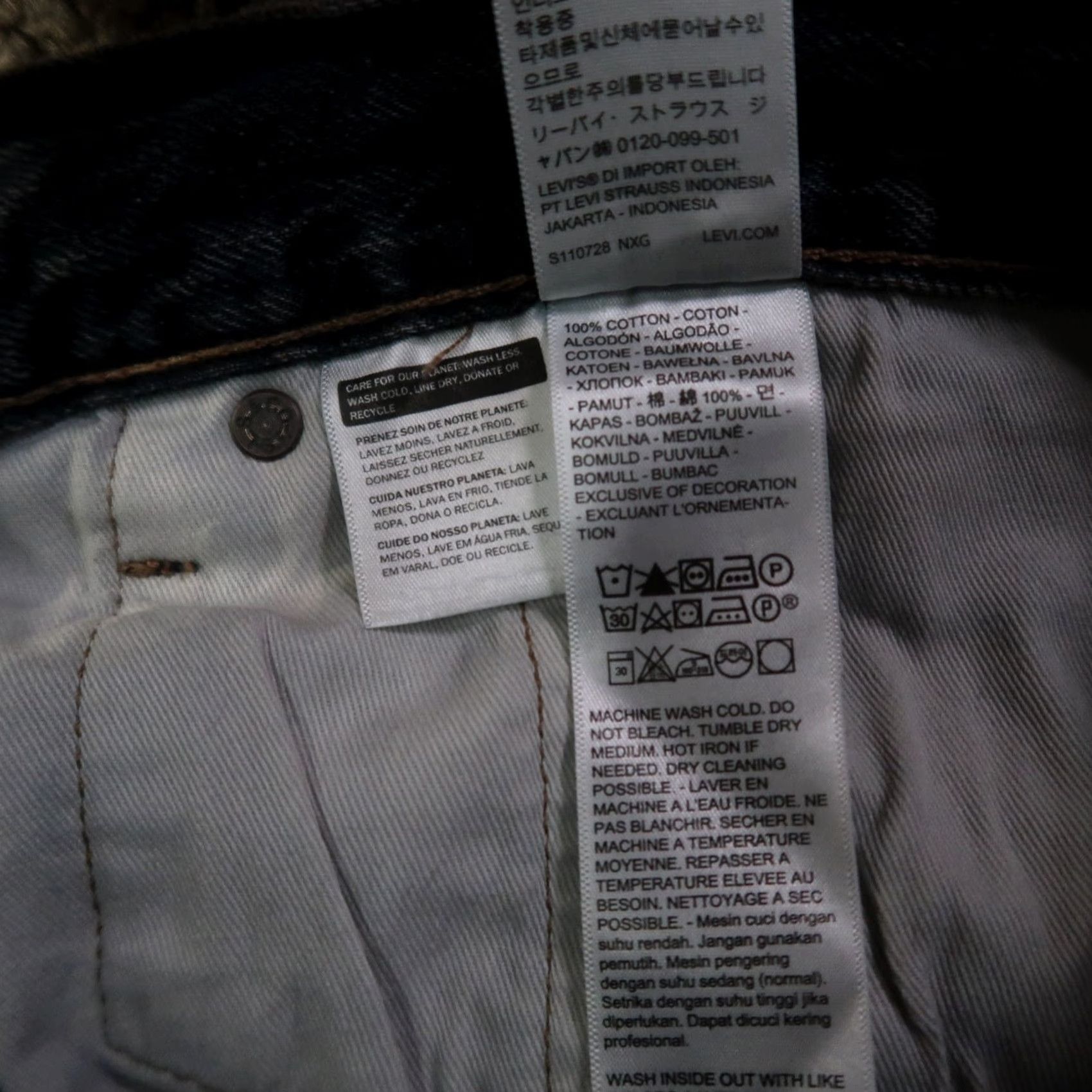 Levi's Levi's Premium 578 Baggy Jeans Men's 34x32 New Blue Denim Slim? Relaxed Fit 5-Pocket Logo Zip Levi's 500 Series Vintage 90s Theme Men Size US 34 / EU 50 - 5 Thumbnail