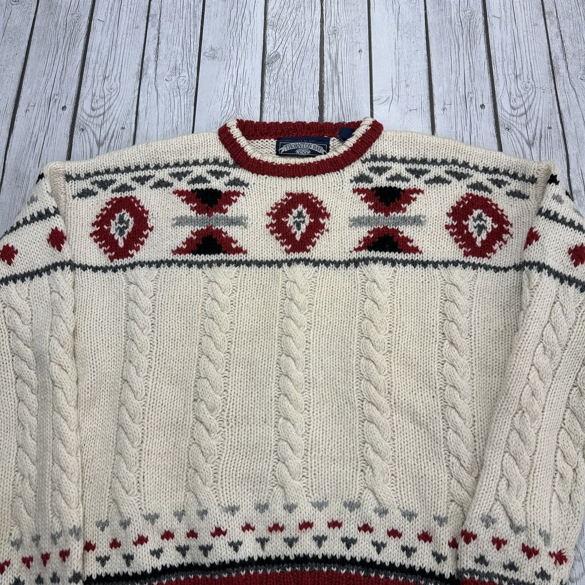 Vintage Vintage Thornton Bay hand knit wool sweater Size US M / EU 48-50 / 2 - 3 Thumbnail